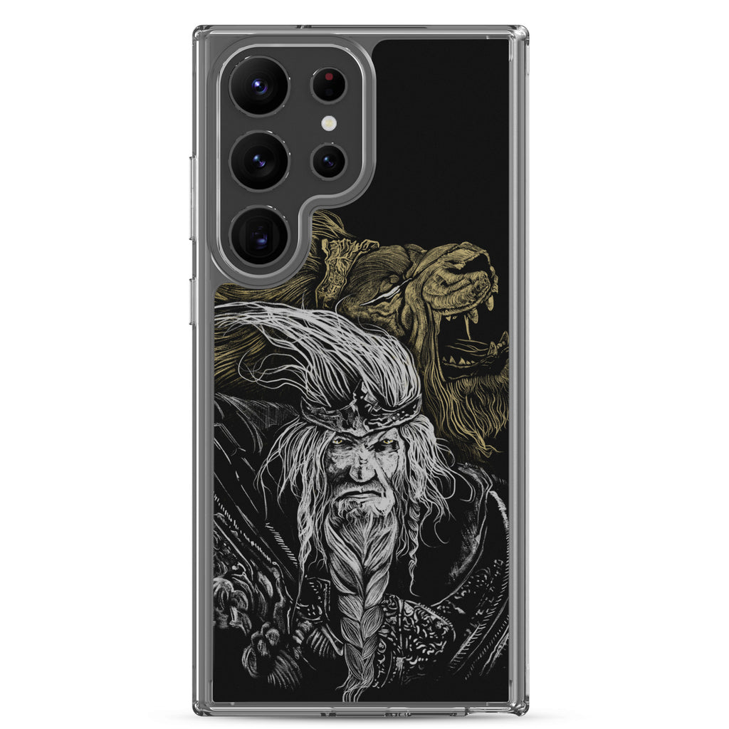 Godfrey First Elden Lord Elden Ring Fan Art – Dark Fantasy Serosh Artwork, Clear Case for Samsung® Samsung Galaxy S23 Ultra - Phone Accessories