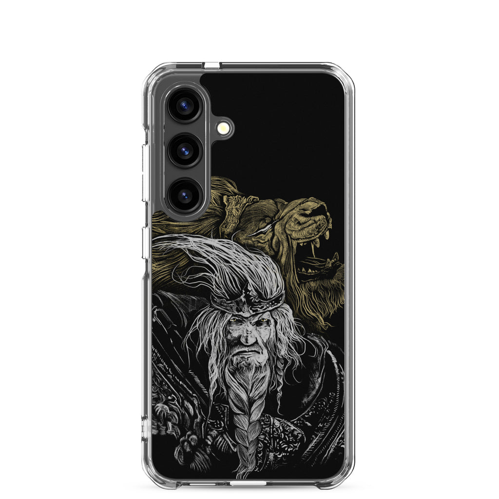 Godfrey First Elden Lord Elden Ring Fan Art – Dark Fantasy Serosh Artwork, Clear Case for Samsung® Samsung Galaxy S24 - Phone Accessories