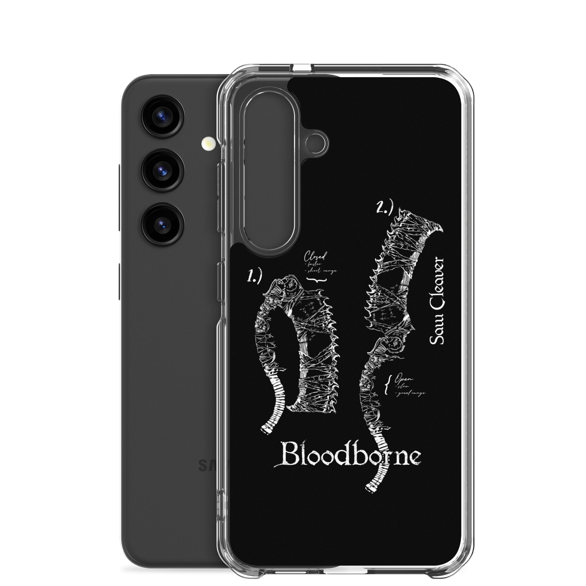 Bloodborne Saw Cleaver Schematic Art Print , Clear Case for Samsung® - Phone Acessories