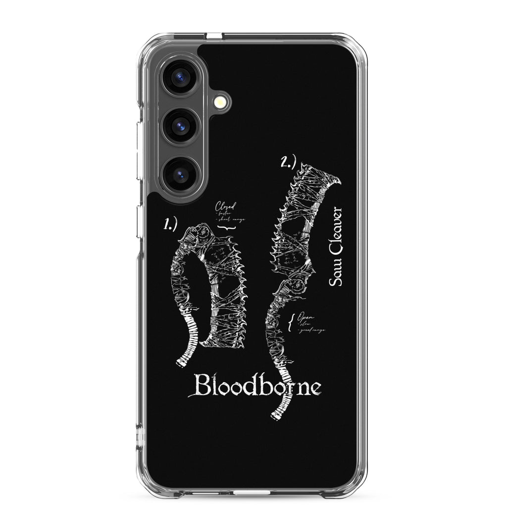 Bloodborne Saw Cleaver Schematic Art Print , Clear Case for Samsung® Samsung Galaxy S24 Plus - Phone Acessories