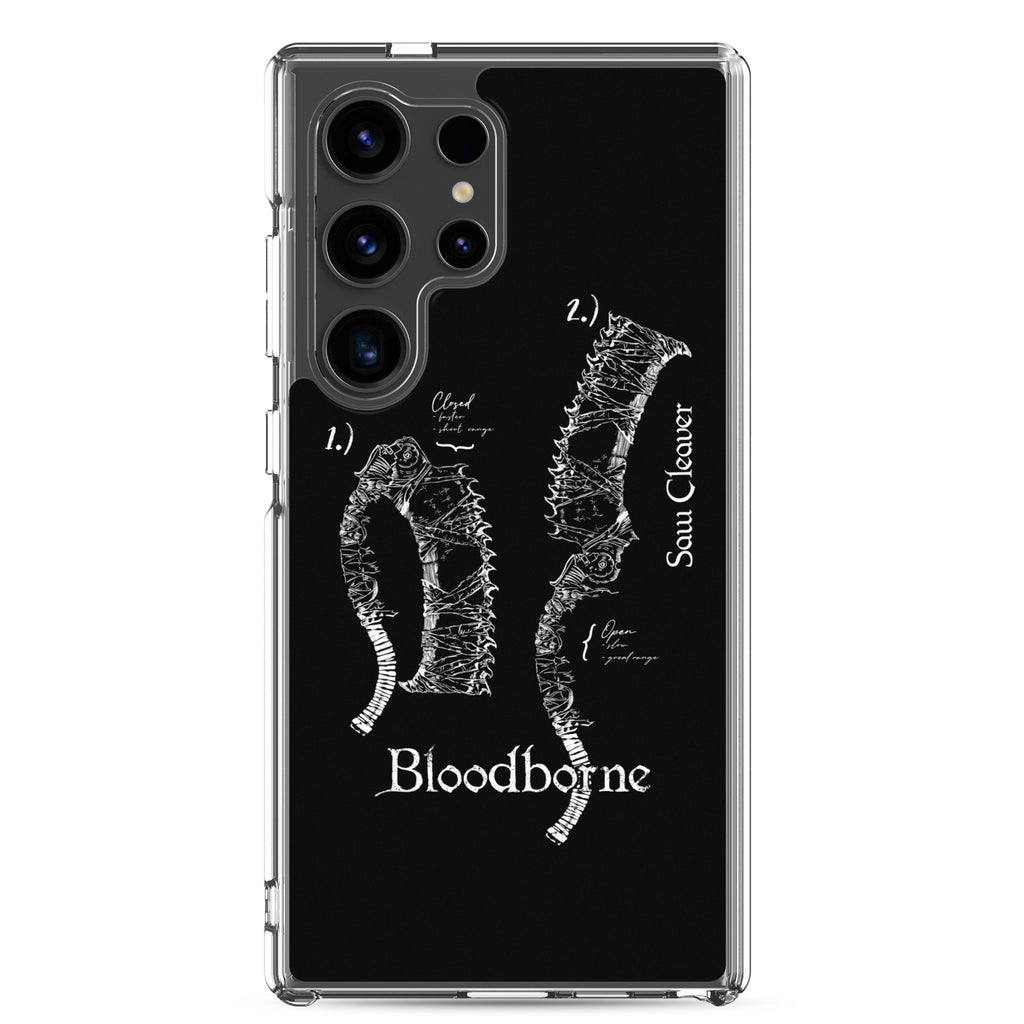 Bloodborne Saw Cleaver Schematic Art Print , Clear Case for Samsung® Samsung Galaxy S24 Ultra - Phone Acessories