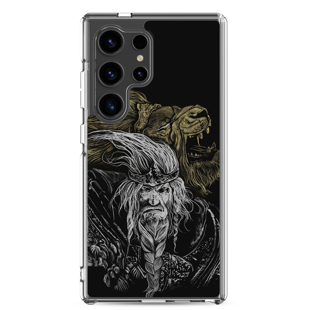 Godfrey First Elden Lord Elden Ring Fan Art – Dark Fantasy Serosh Artwork, Clear Case for Samsung® Samsung Galaxy S24 Ultra - Phone Accessories