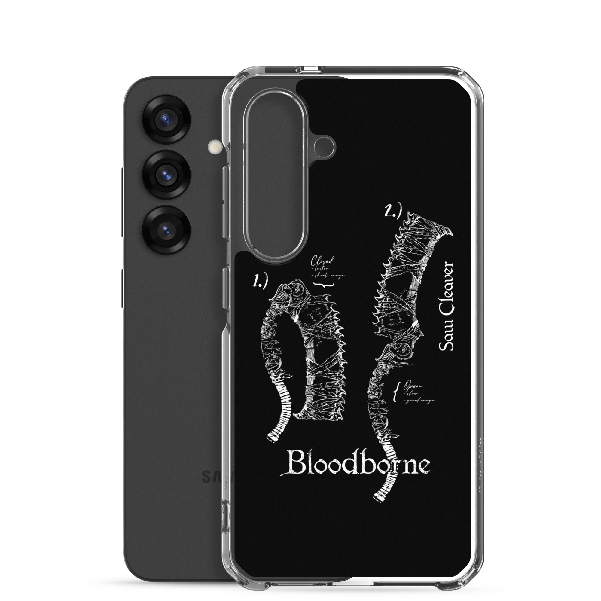 Bloodborne Saw Cleaver Schematic Art Print , Clear Case for Samsung® - Phone Acessories
