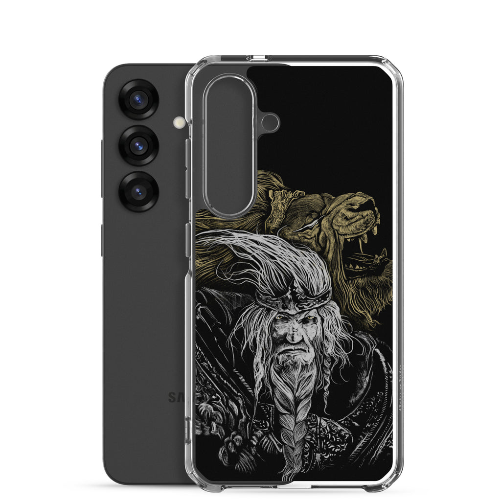 Godfrey First Elden Lord Elden Ring Fan Art – Dark Fantasy Serosh Artwork, Clear Case for Samsung® - Phone Accessories