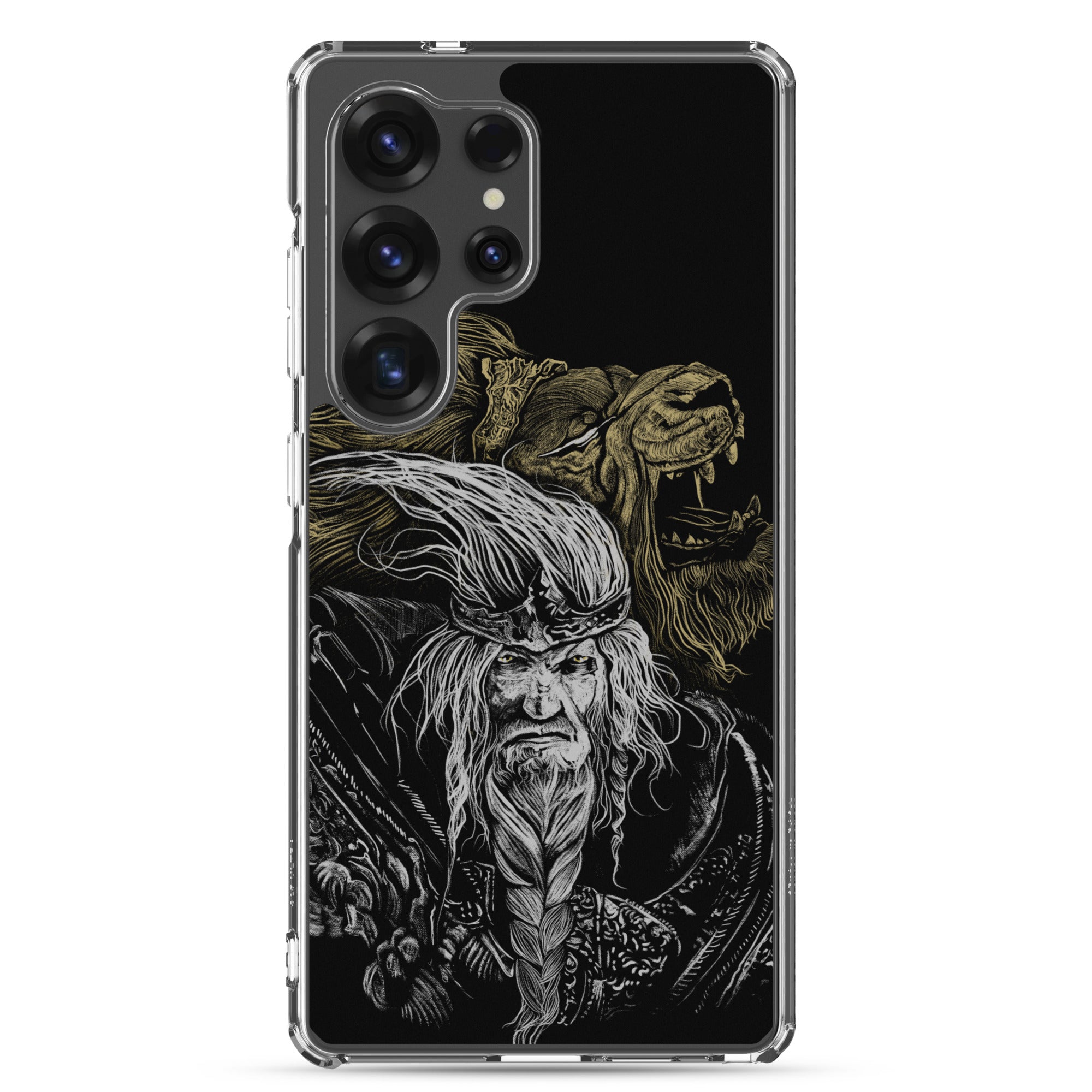 Godfrey First Elden Lord Elden Ring Fan Art – Dark Fantasy Serosh Artwork, Clear Case for Samsung® Samsung Galaxy S25 Ultra - Phone Accessories
