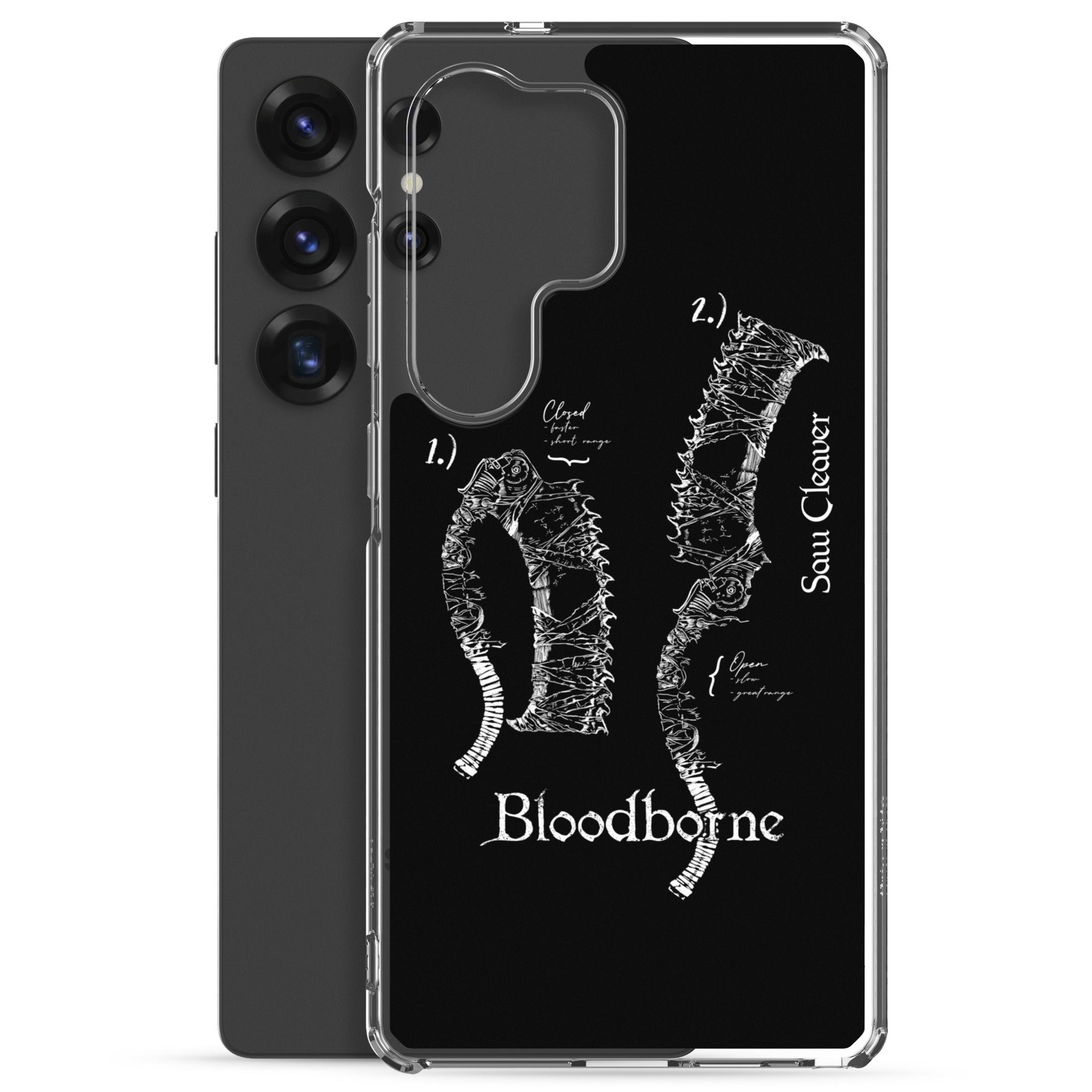 Bloodborne Saw Cleaver Schematic Art Print , Clear Case for Samsung® - Phone Acessories