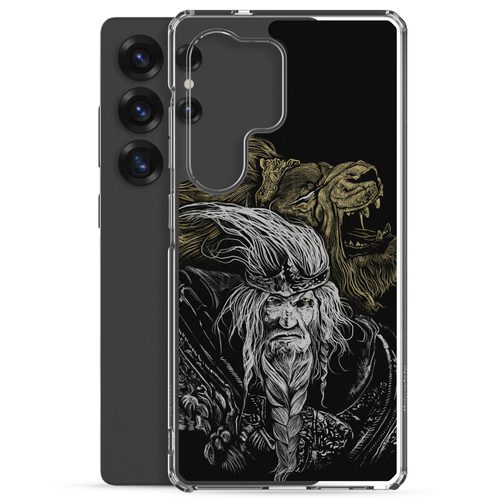 Godfrey First Elden Lord Elden Ring Fan Art – Dark Fantasy Serosh Artwork, Clear Case for Samsung® - Phone Accessories