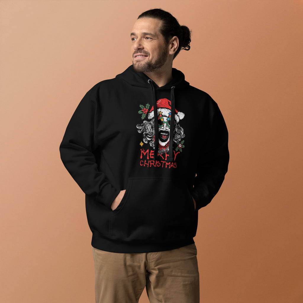 The Holiday Slasher - Art the Clown Christmas Horror Art, Unisex Hoodie - Apparel & Acessories