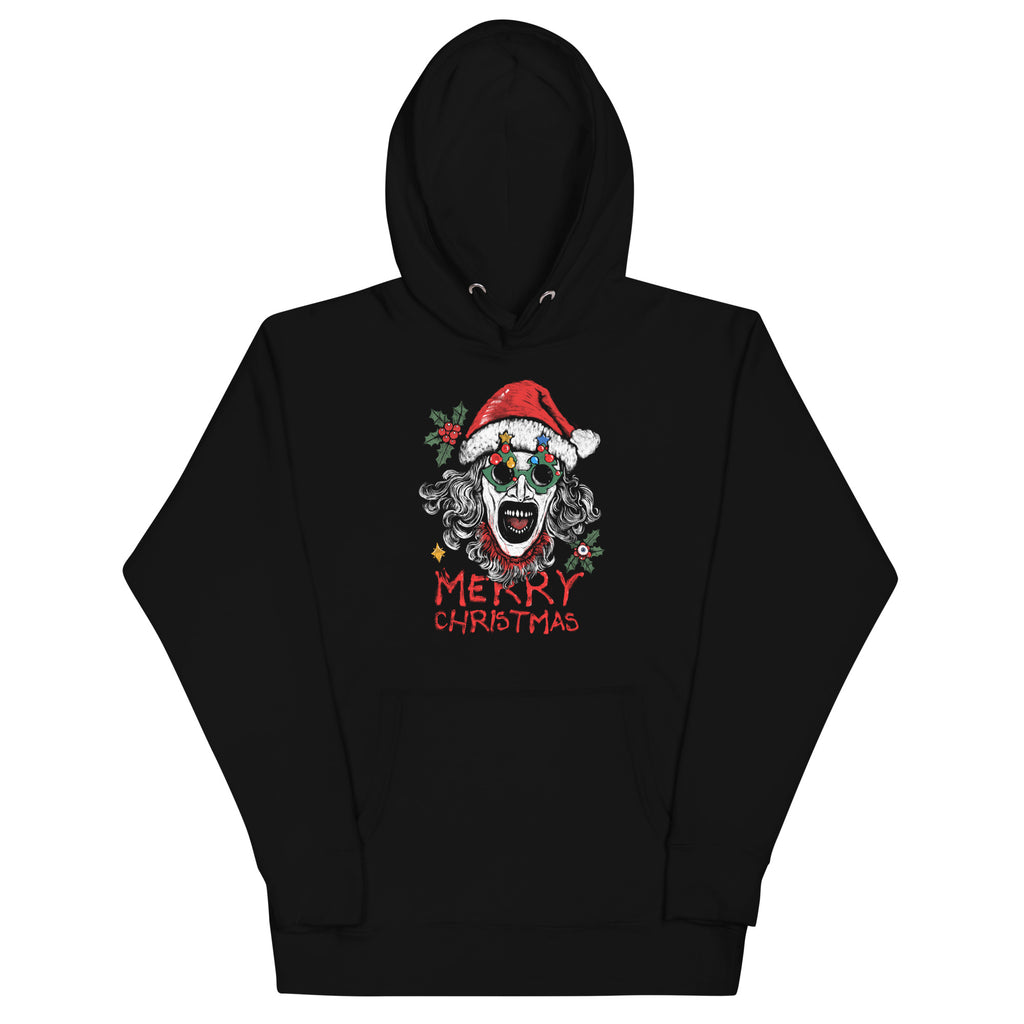 The Holiday Slasher - Art the Clown Christmas Horror Art, Unisex Hoodie - Apparel & Acessories