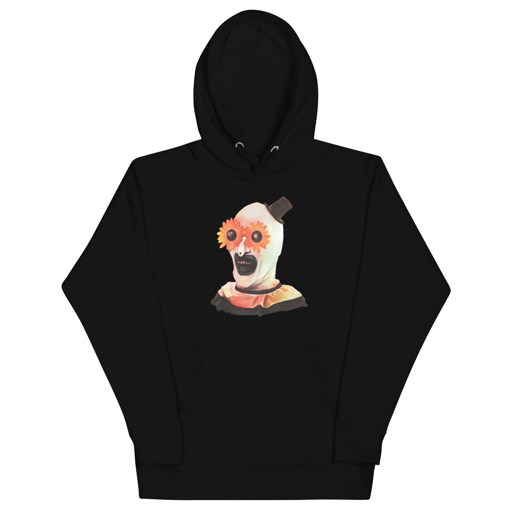 "Feeling Pretty" Art the Clown - Terrifier Dark Humor Art, Unisex Hoodie Black - Apparel & Acessories
