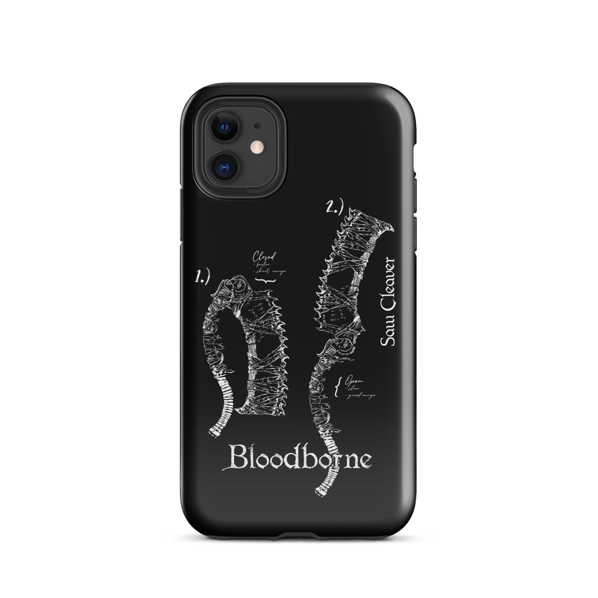 Bloodborne Saw Cleaver Schematic Art Print , Tough Case for iPhone® iPhone 11 - Phone Acessories