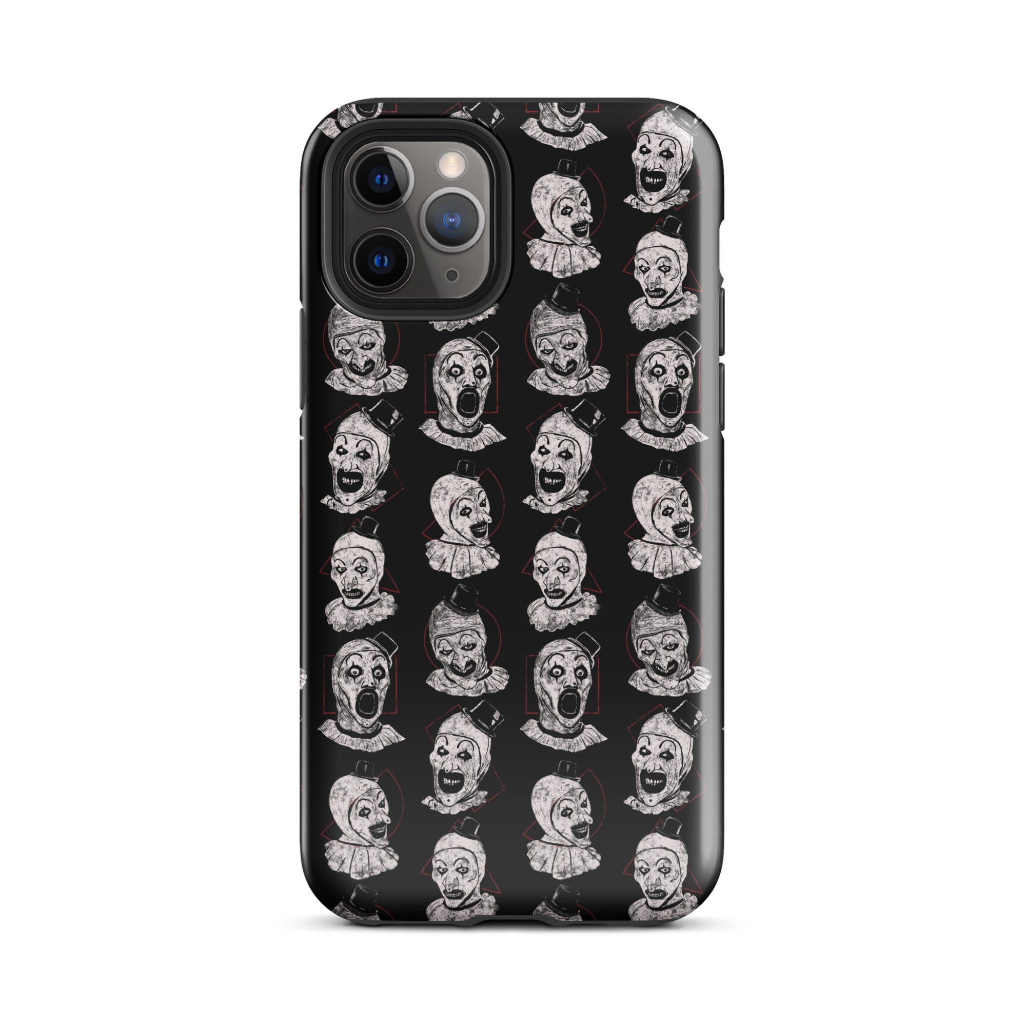 Terrifier Faces Pattern Phone Case - Art the Clown Multi-Expression Slasher Cover, Tough Case for iPhone® iPhone 11 Pro - Phone Acessories