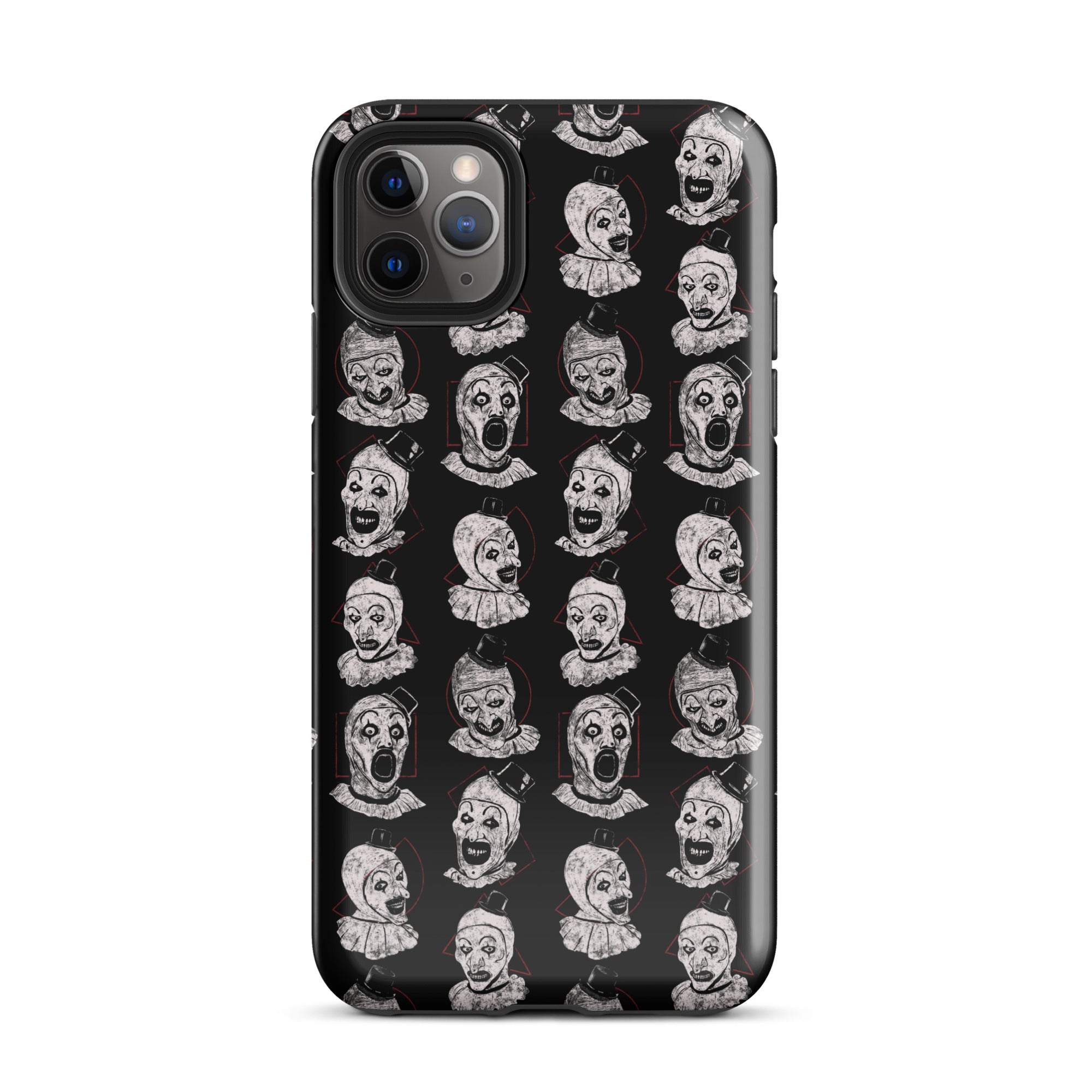 Terrifier Faces Pattern Phone Case - Art the Clown Multi-Expression Slasher Cover, Tough Case for iPhone® iPhone 11 Pro Max - Phone Acessories