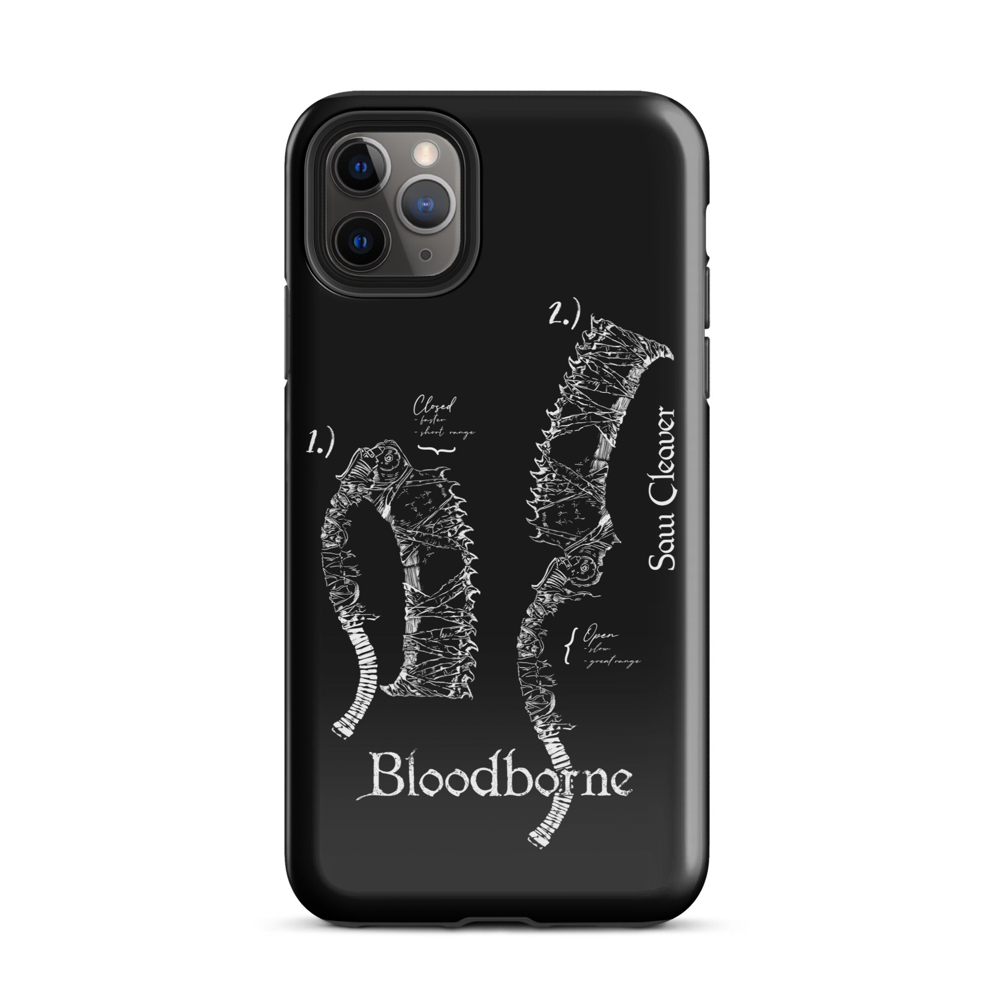 Bloodborne Saw Cleaver Schematic Art Print , Tough Case for iPhone® iPhone 11 Pro Max - Phone Acessories