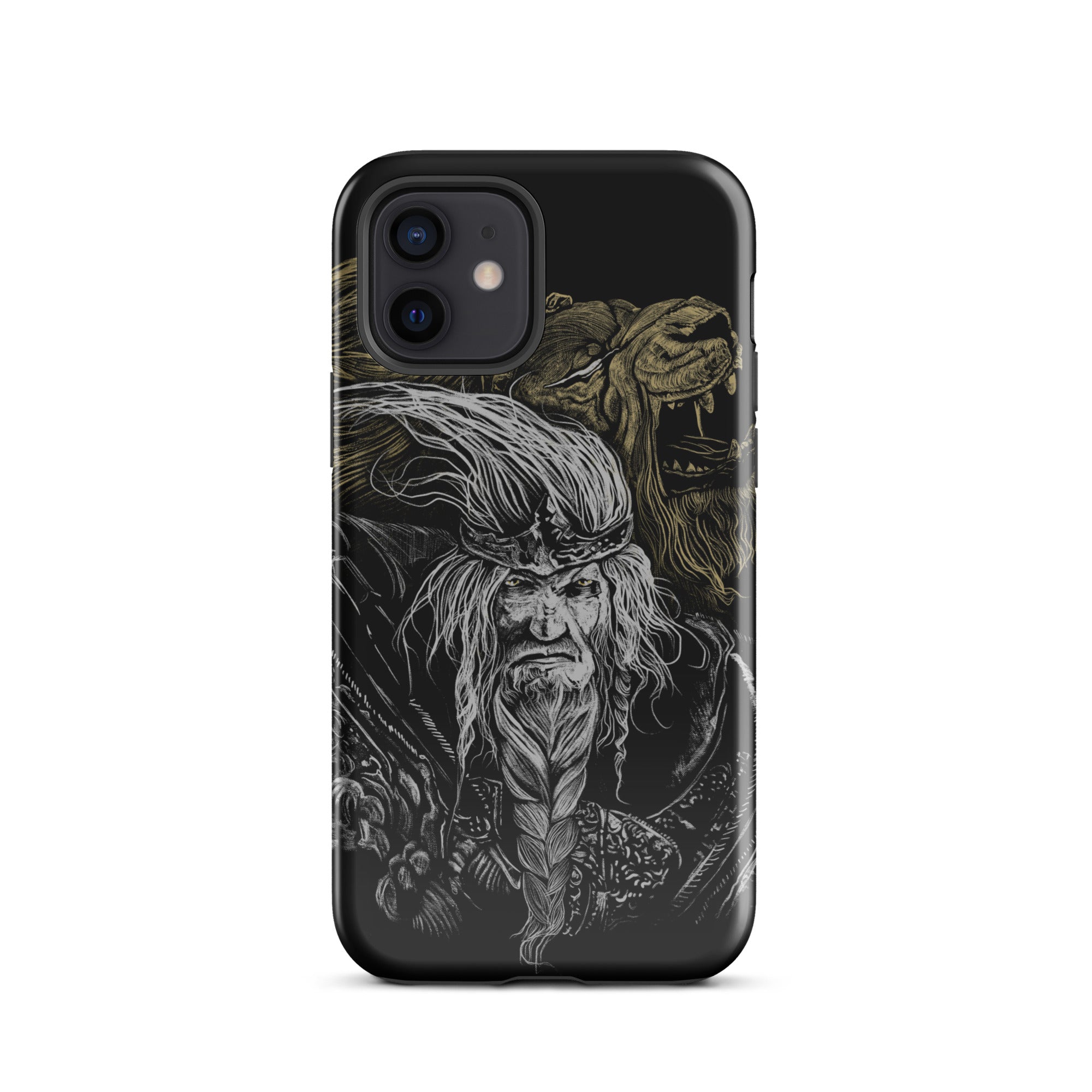 Godfrey First Elden Lord Elden Ring Fan Art – Dark Fantasy Serosh Artwork, Tough Case for iPhone® iPhone 12 -