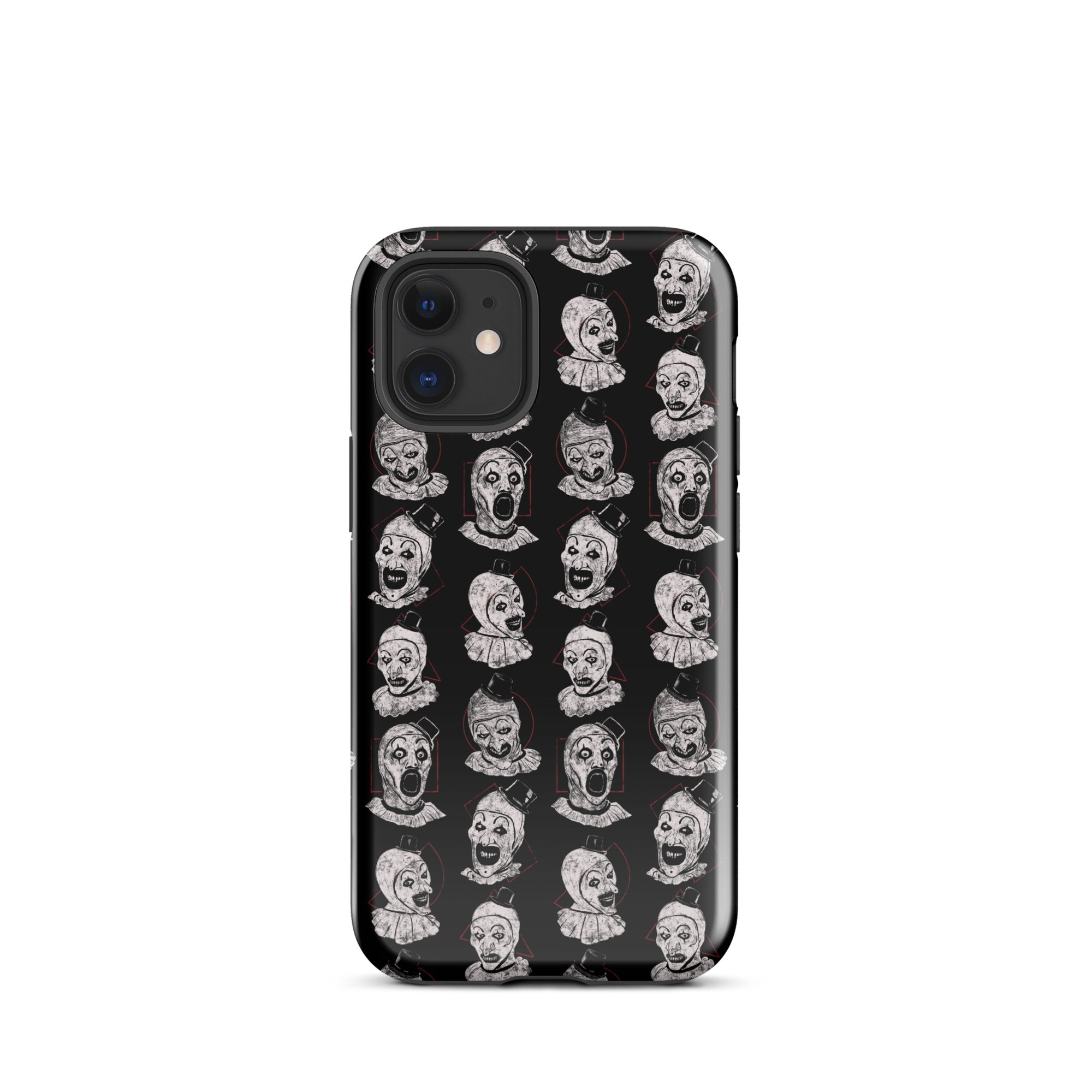 Terrifier Faces Pattern Phone Case - Art the Clown Multi-Expression Slasher Cover, Tough Case for iPhone® iPhone 12 mini - Phone Acessories