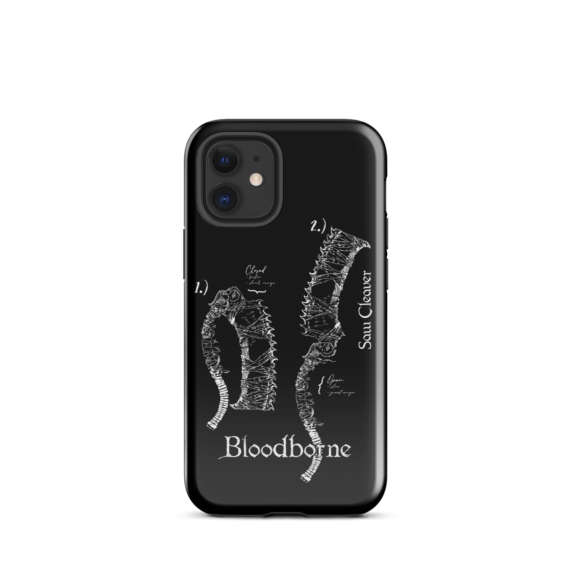 Bloodborne Saw Cleaver Schematic Art Print , Tough Case for iPhone® iPhone 12 mini - Phone Acessories
