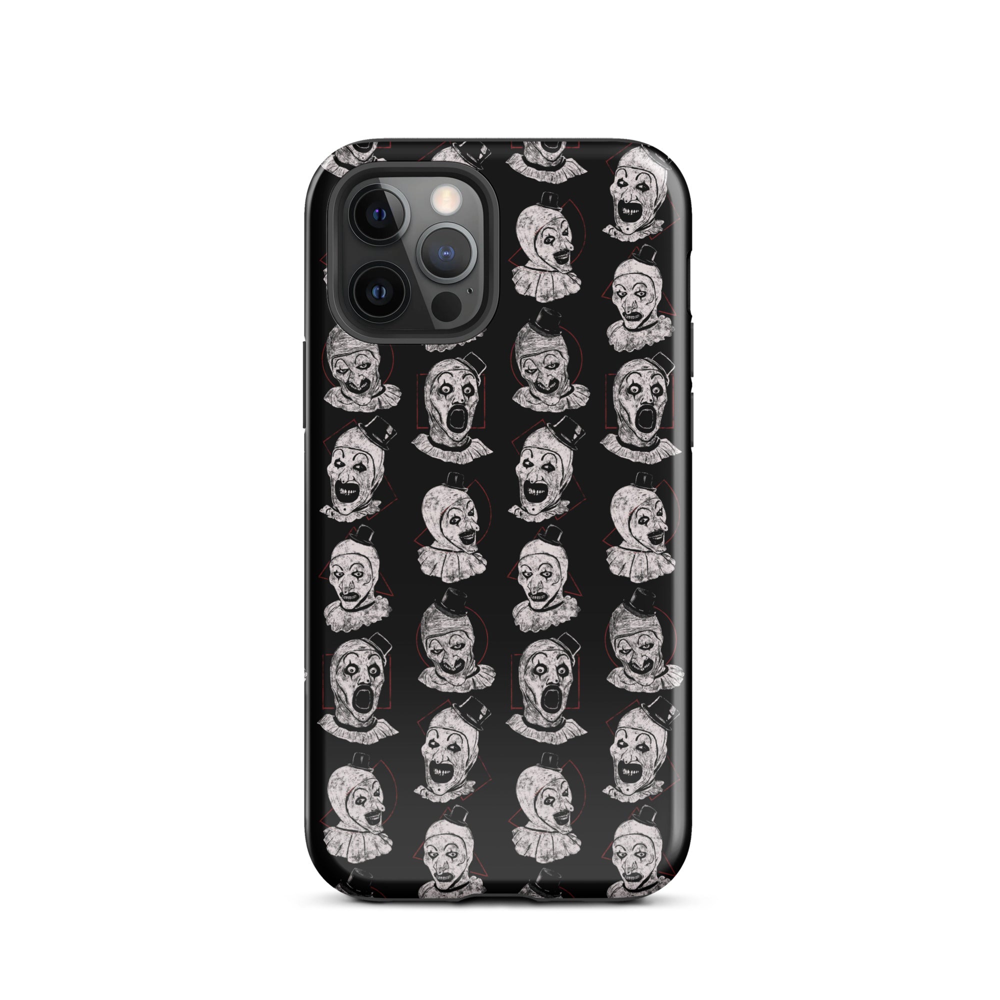 Terrifier Faces Pattern Phone Case - Art the Clown Multi-Expression Slasher Cover, Tough Case for iPhone® iPhone 12 Pro - Phone Acessories