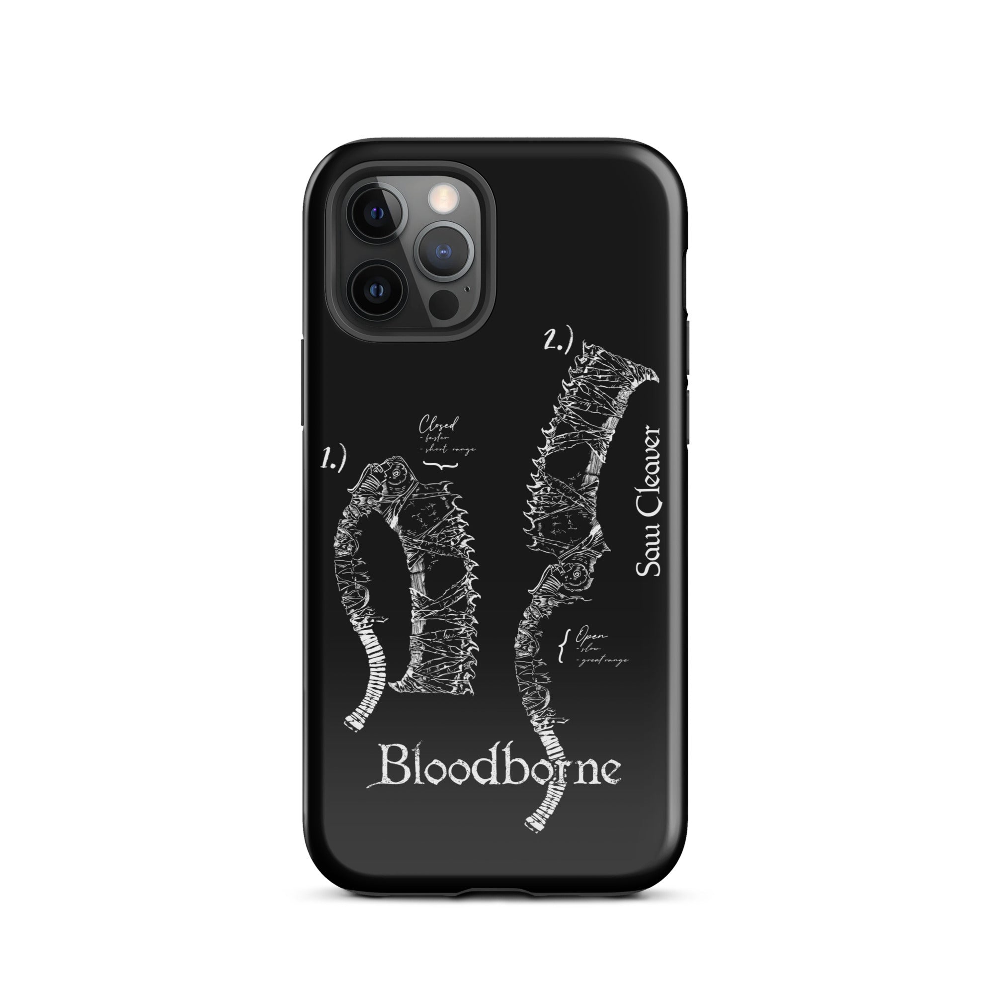 Bloodborne Saw Cleaver Schematic Art Print , Tough Case for iPhone® iPhone 12 Pro - Phone Acessories
