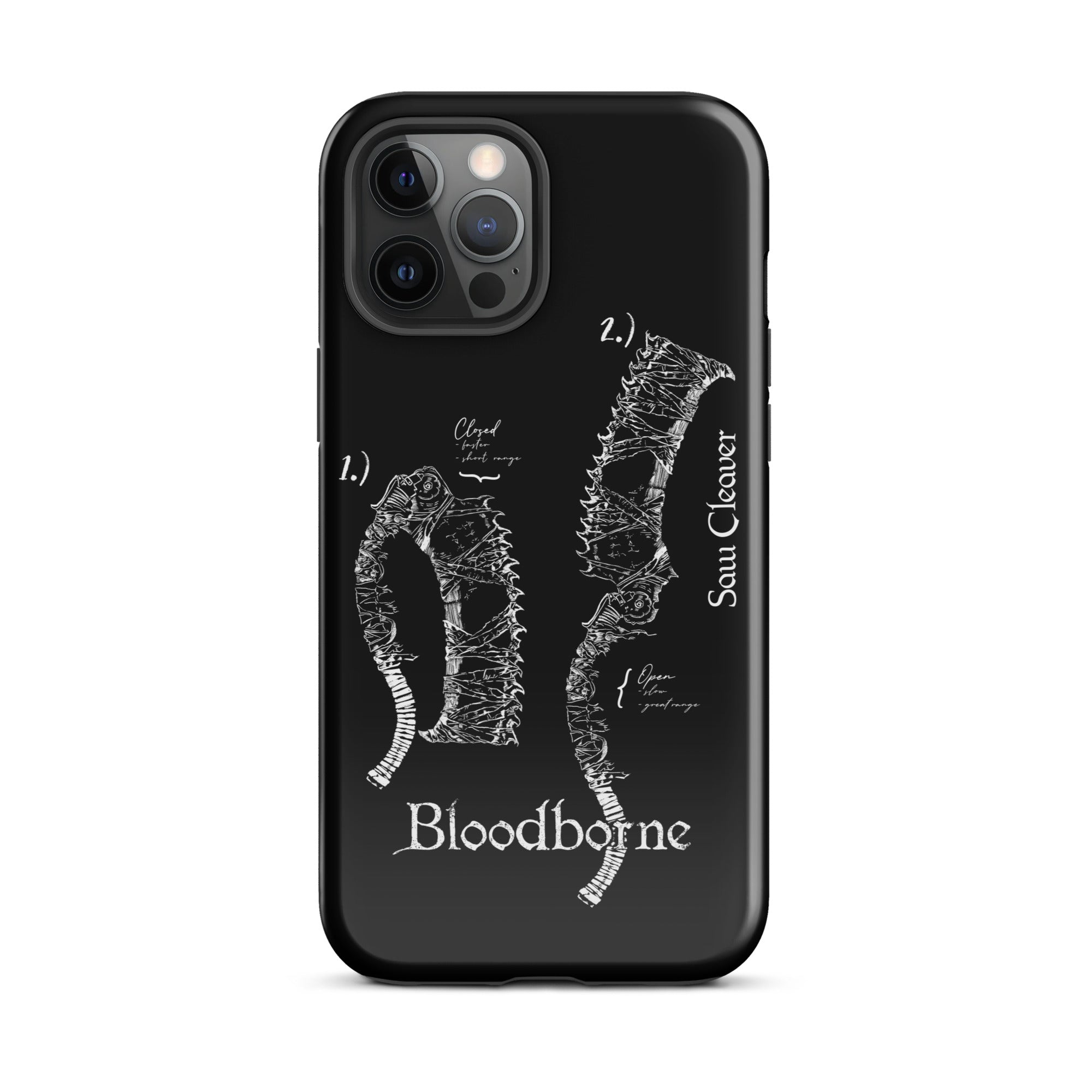 Bloodborne Saw Cleaver Schematic Art Print , Tough Case for iPhone® iPhone 12 Pro Max - Phone Acessories