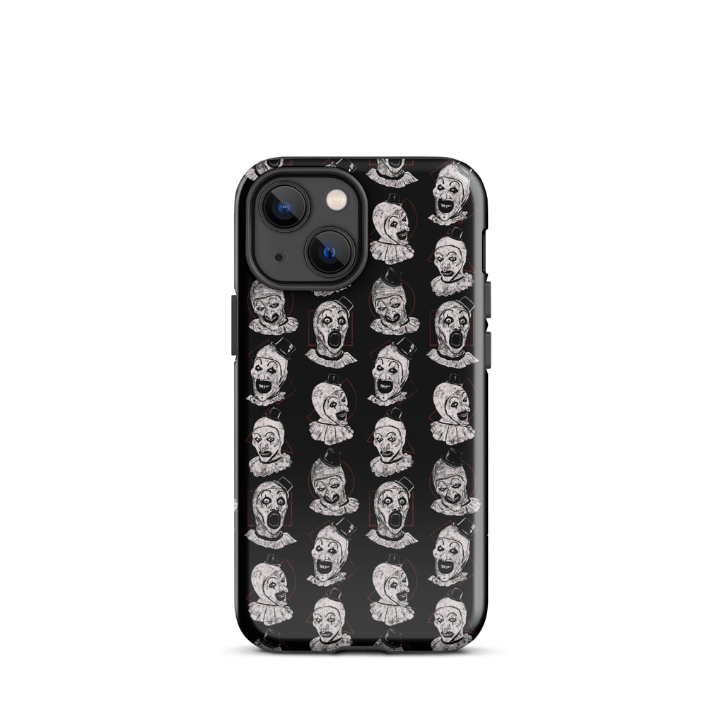 Terrifier Faces Pattern Phone Case - Art the Clown Multi-Expression Slasher Cover, Tough Case for iPhone® iPhone 13 mini - Phone Acessories