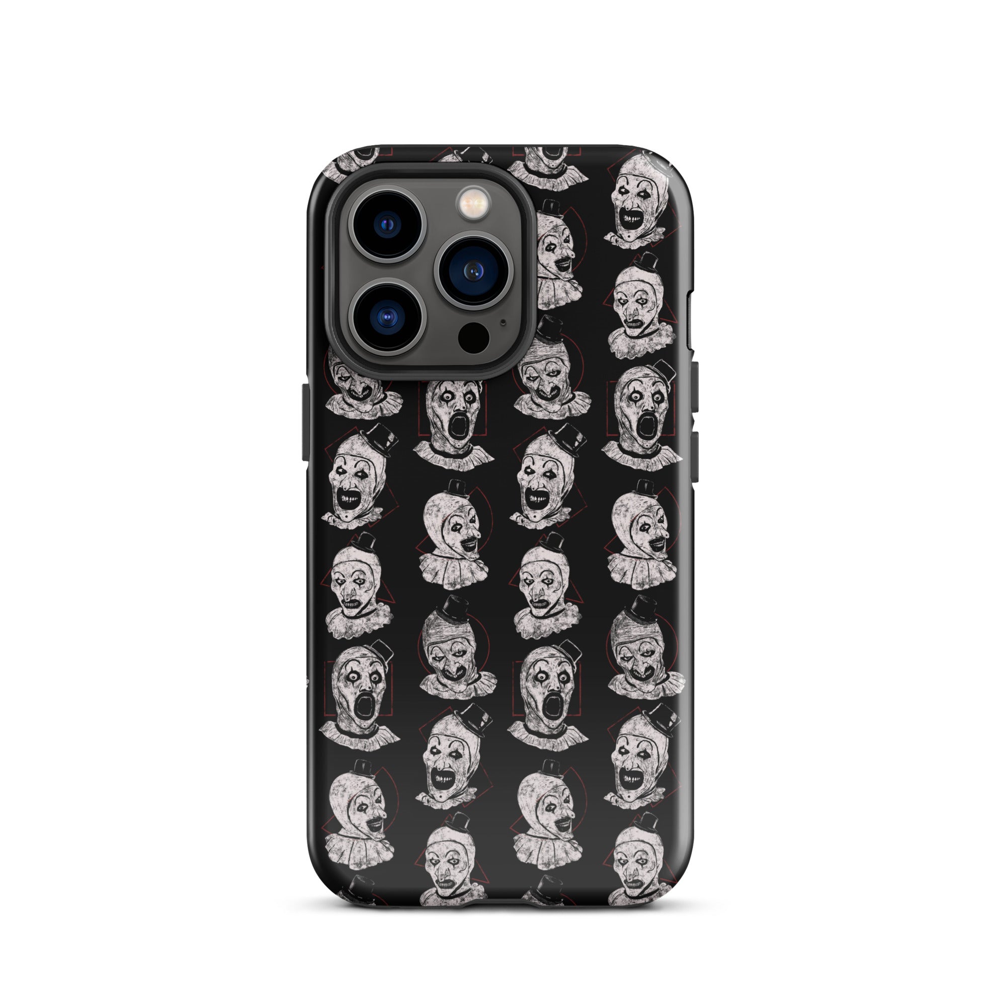 Terrifier Faces Pattern Phone Case - Art the Clown Multi-Expression Slasher Cover, Tough Case for iPhone® iPhone 13 Pro - Phone Acessories