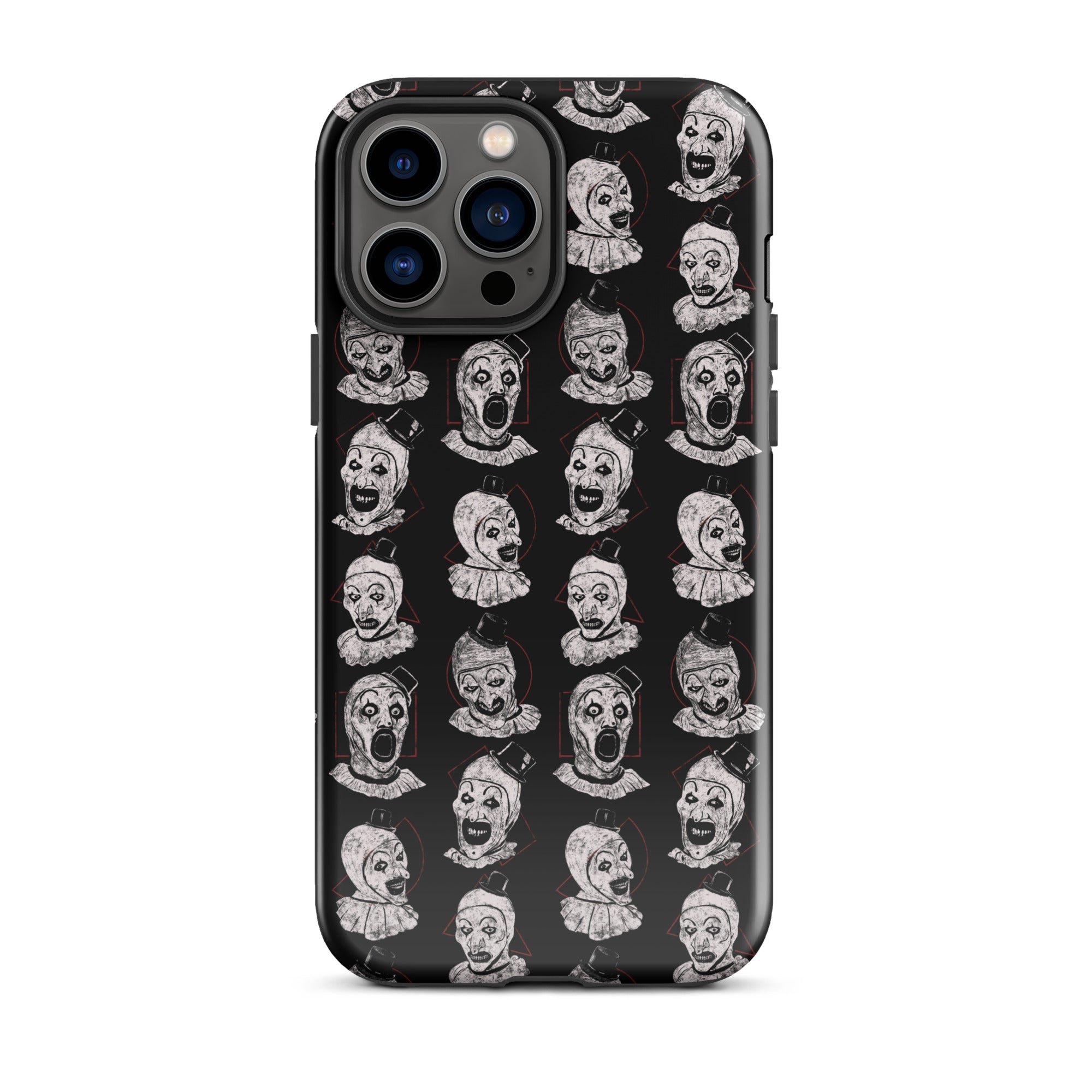 Terrifier Faces Pattern Phone Case - Art the Clown Multi-Expression Slasher Cover, Tough Case for iPhone® iPhone 13 Pro Max - Phone Acessories