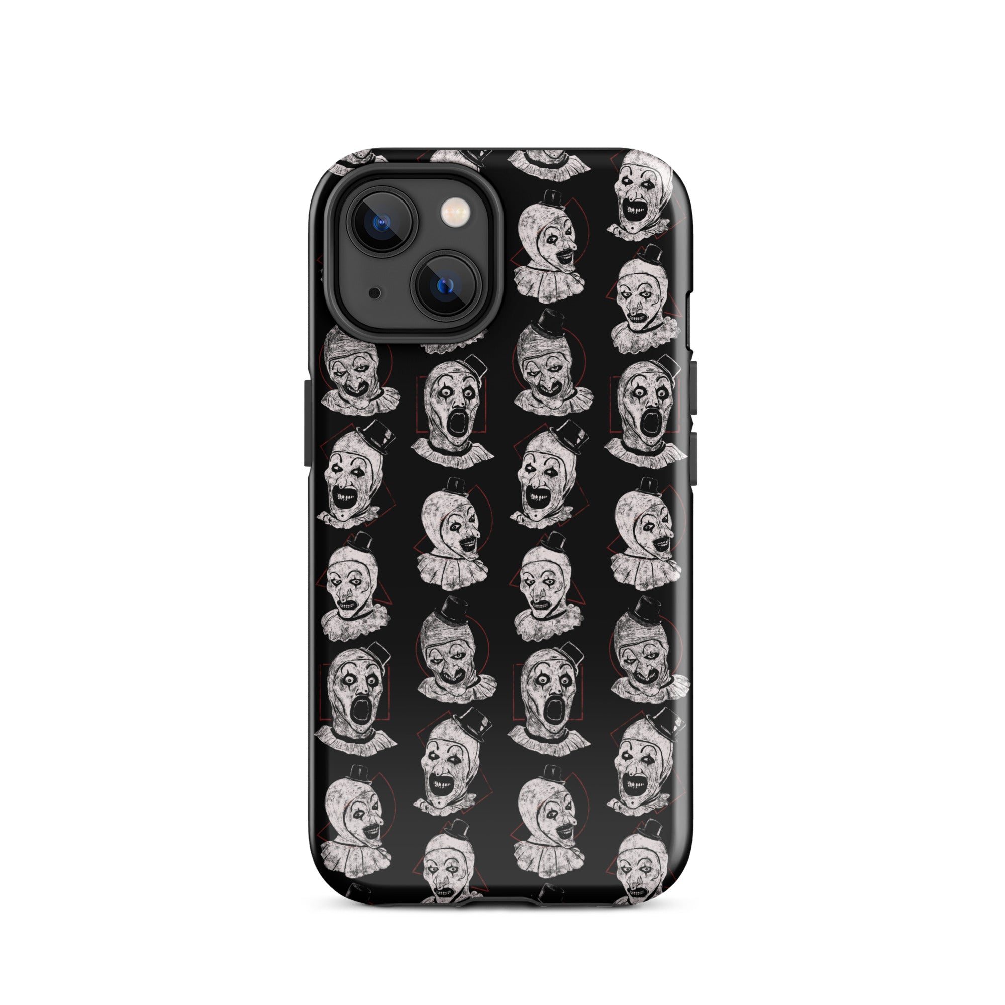 Terrifier Faces Pattern Phone Case - Art the Clown Multi-Expression Slasher Cover, Tough Case for iPhone® iPhone 14 - Phone Acessories