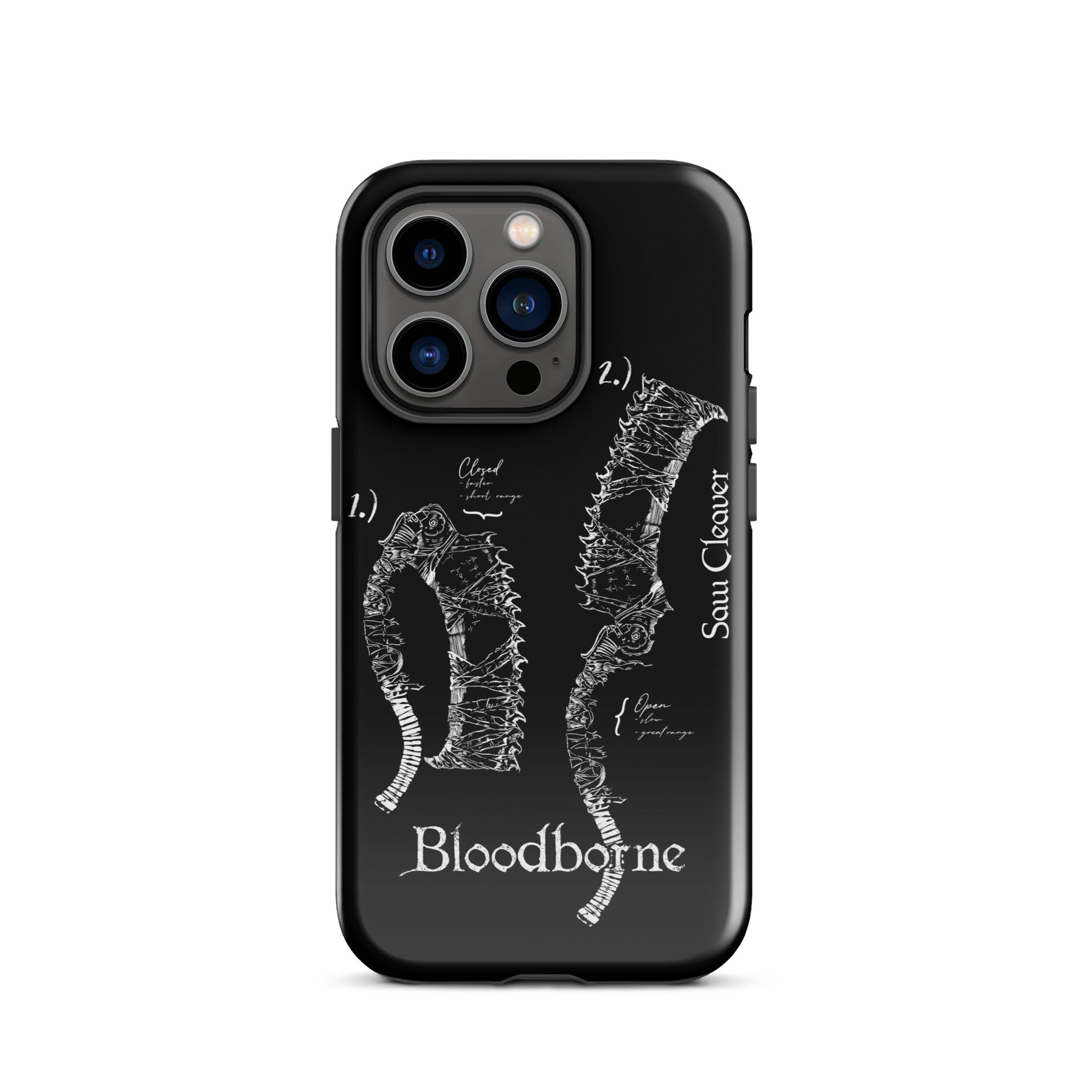 Bloodborne Saw Cleaver Schematic Art Print , Tough Case for iPhone® iPhone 14 Pro - Phone Acessories
