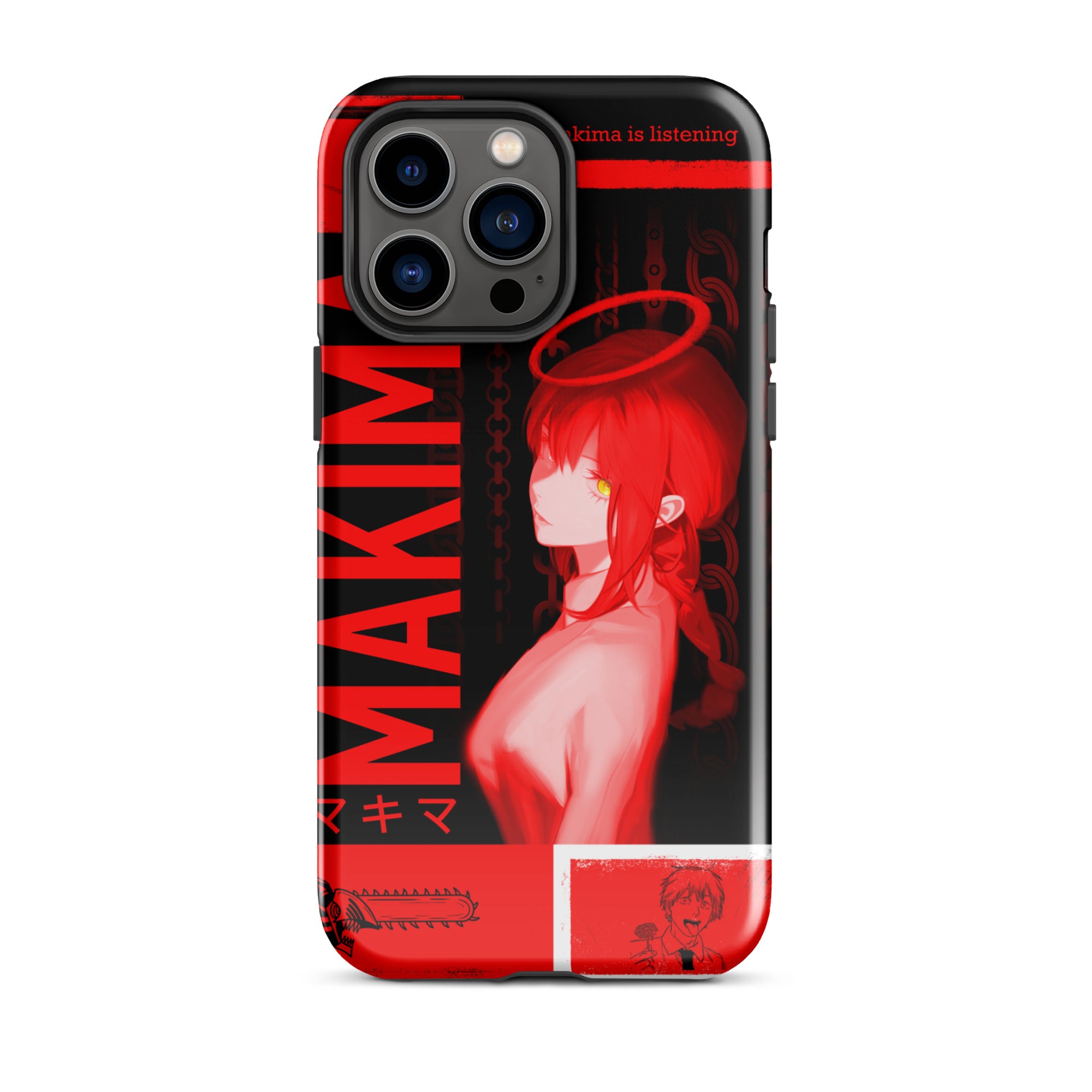 Makima Chainsaw Man Phone Case | Dark Anime, Tough Case for iPhone® iPhone 14 Pro Max - Phone Acessories