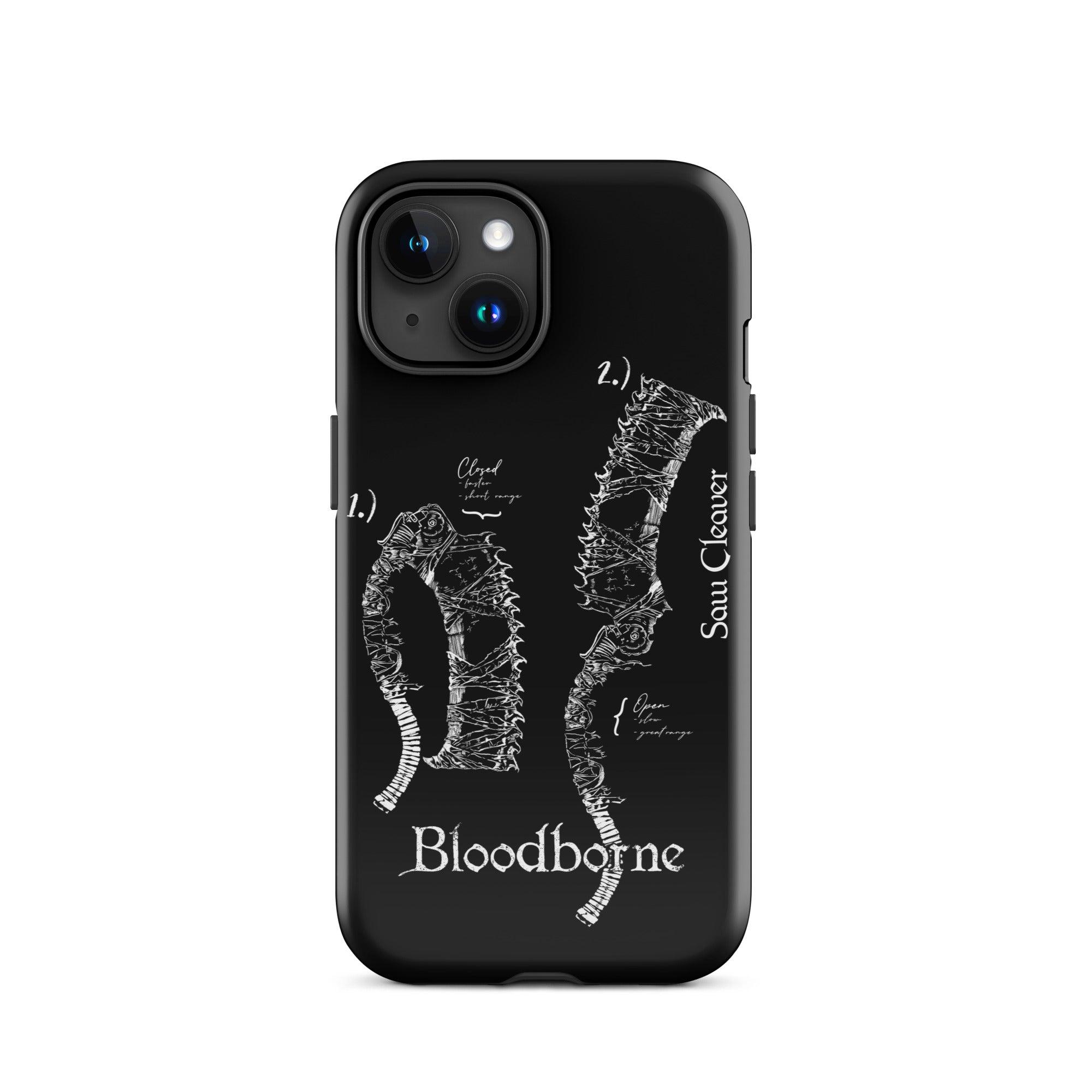Bloodborne Saw Cleaver Schematic Art Print , Tough Case for iPhone® iPhone 15 - Phone Acessories