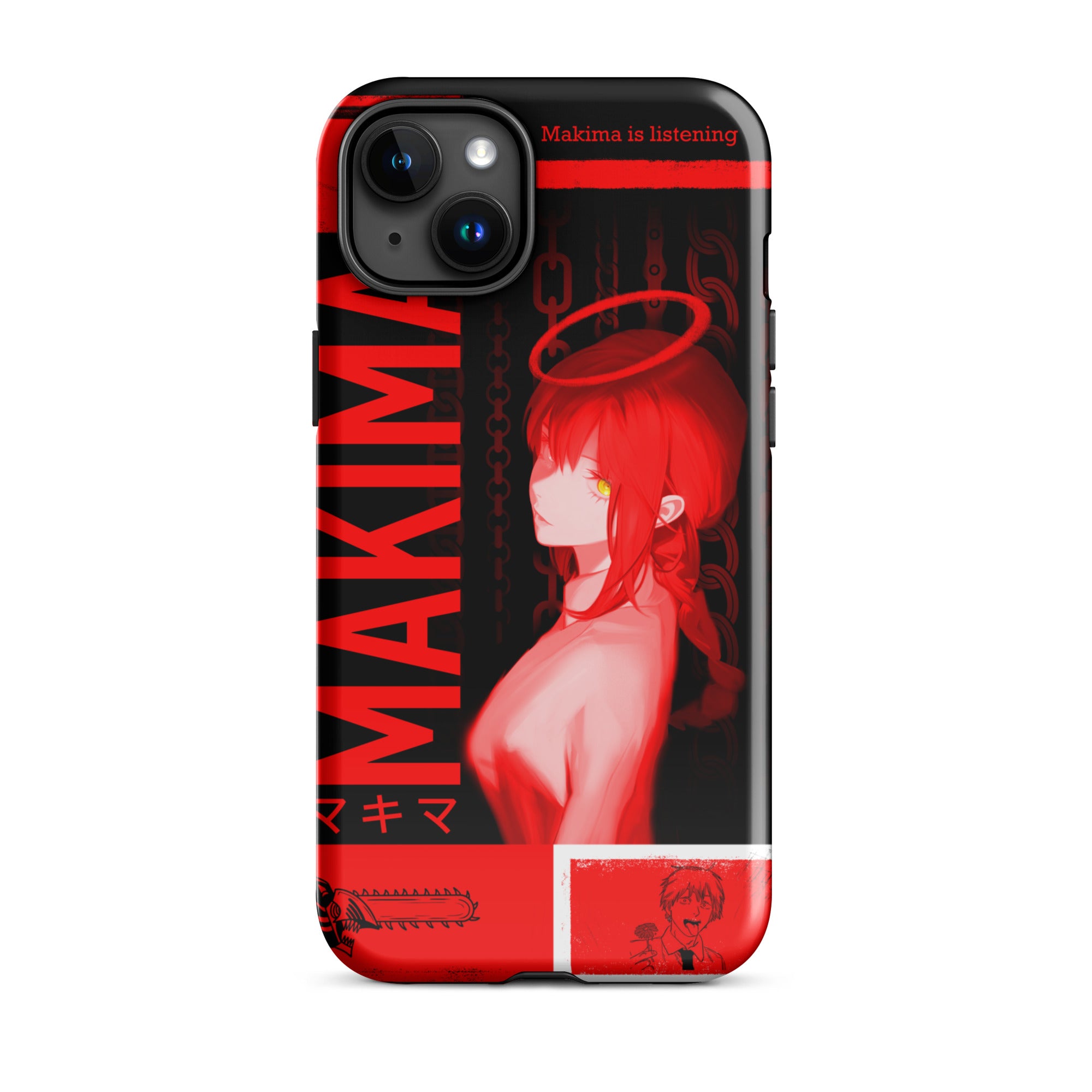 Makima Chainsaw Man Phone Case | Dark Anime, Tough Case for iPhone® iPhone 15 Plus - Phone Acessories