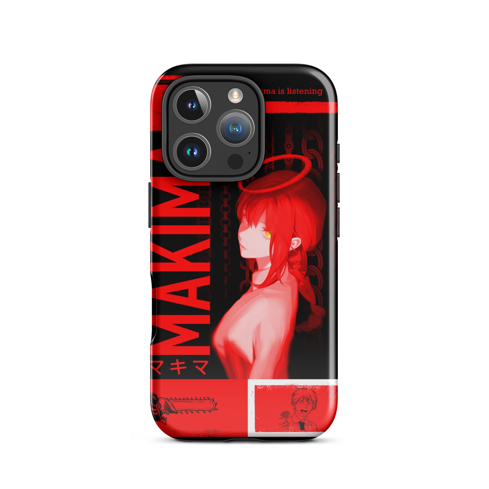 Makima Chainsaw Man Phone Case | Dark Anime, Tough Case for iPhone® iPhone 16 Pro - Phone Acessories
