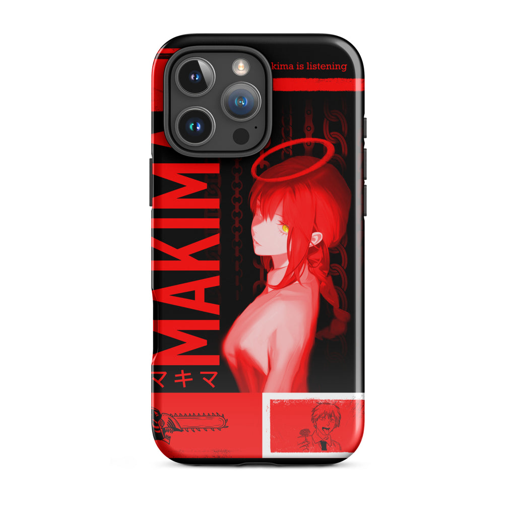 Makima Chainsaw Man Phone Case | Dark Anime, Tough Case for iPhone® iPhone 16 Pro Max - Phone Acessories