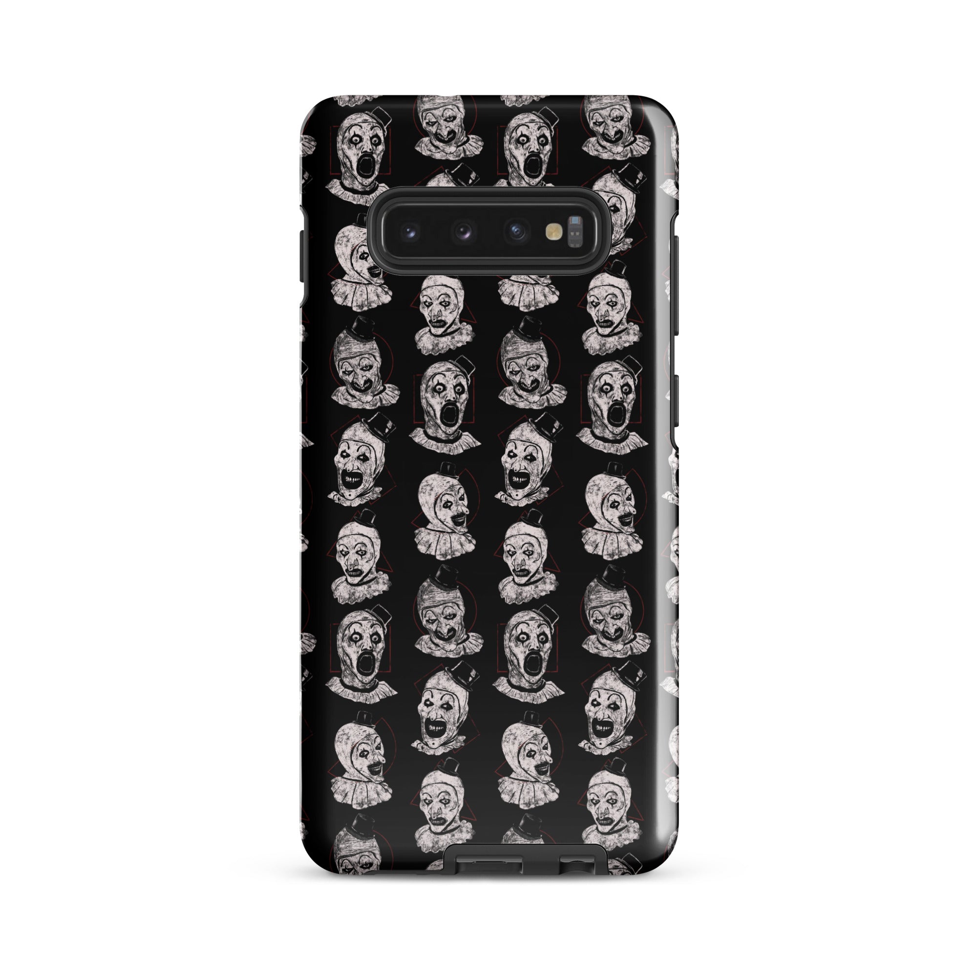 Terrifier Faces Pattern Phone Case - Art the Clown Multi-Expression Slasher Cover, Tough case for Samsung® Samsung Galaxy S10 Plus - Phone Acessories