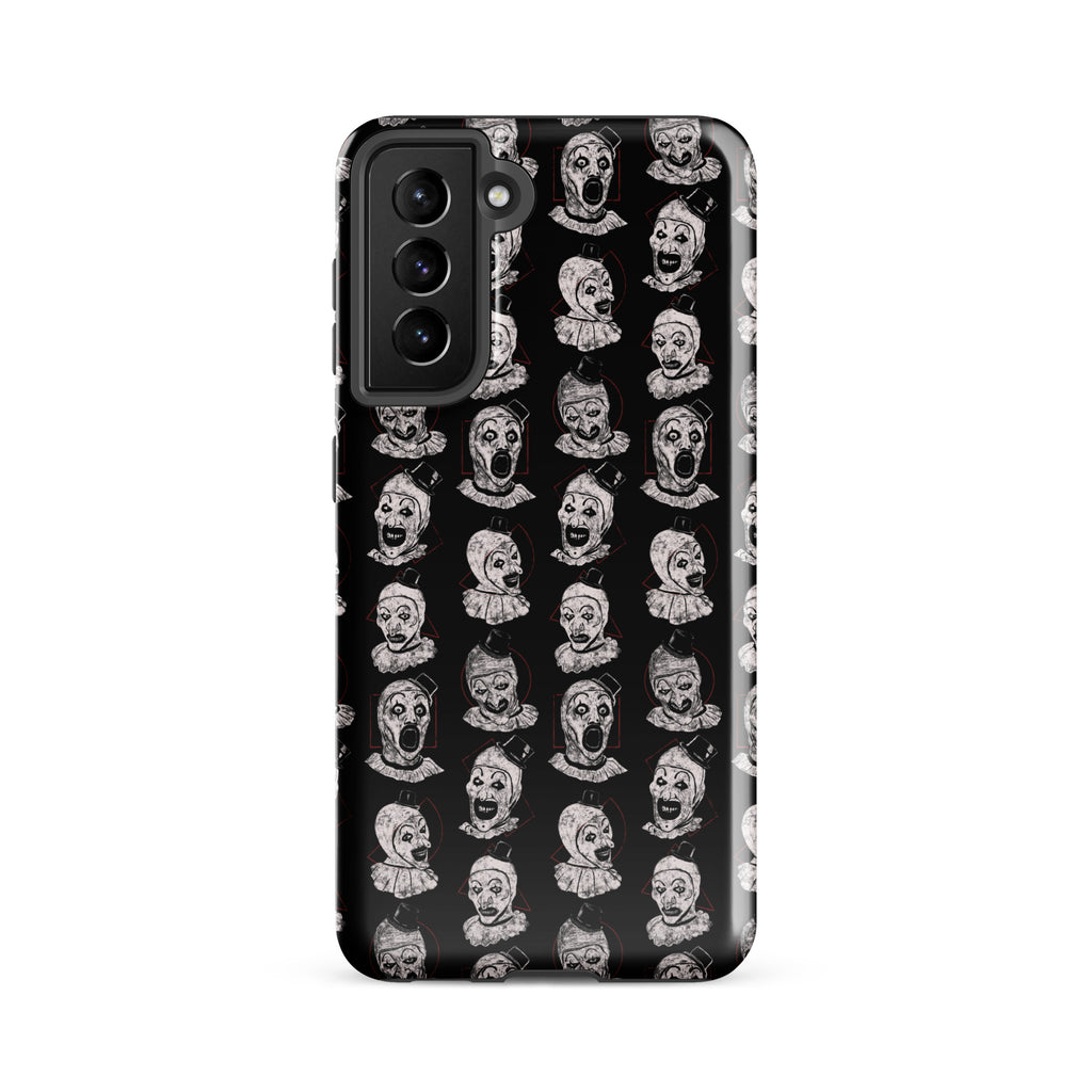 Terrifier Faces Pattern Phone Case - Art the Clown Multi-Expression Slasher Cover, Tough case for Samsung® Samsung Galaxy S21 FE - Phone Acessories