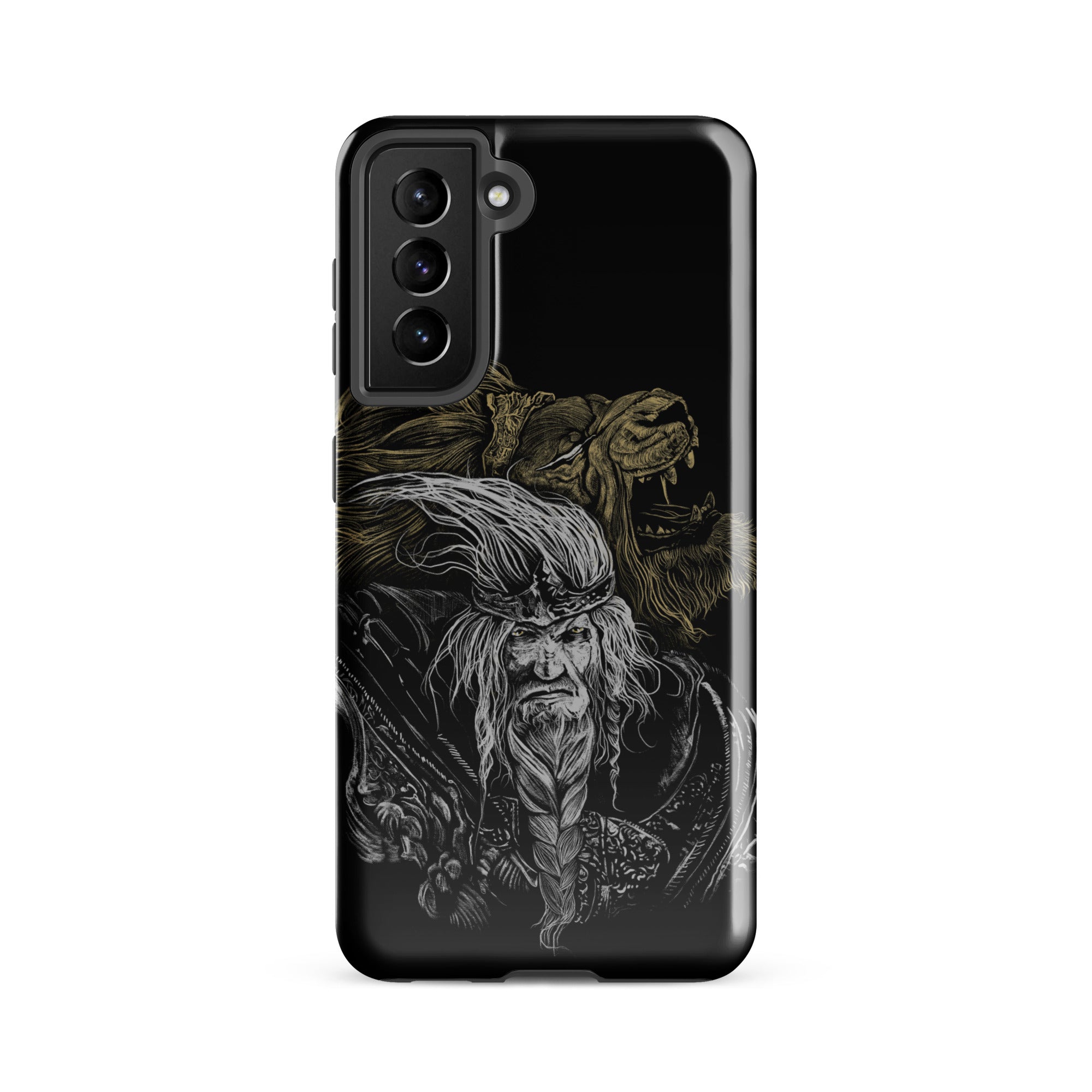 Godfrey First Elden Lord Elden Ring Fan Art – Dark Fantasy Serosh Artwork, Tough case for Samsung® Samsung Galaxy S21 FE -