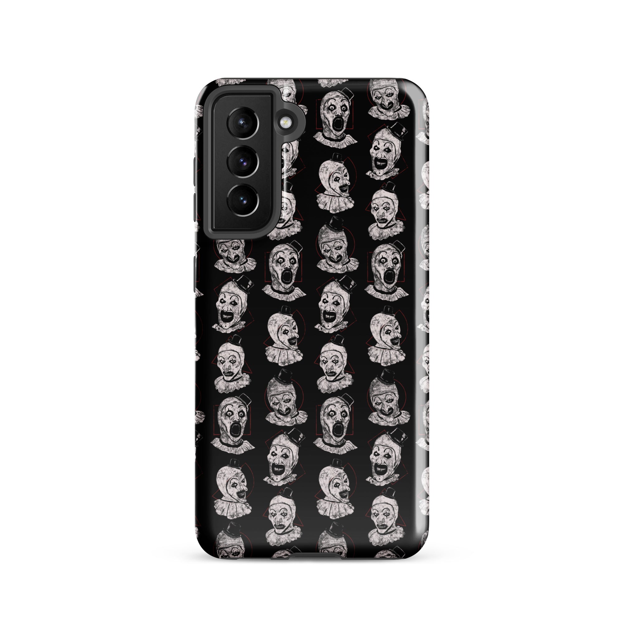 Terrifier Faces Pattern Phone Case - Art the Clown Multi-Expression Slasher Cover, Tough case for Samsung® Samsung Galaxy S21 - Phone Acessories