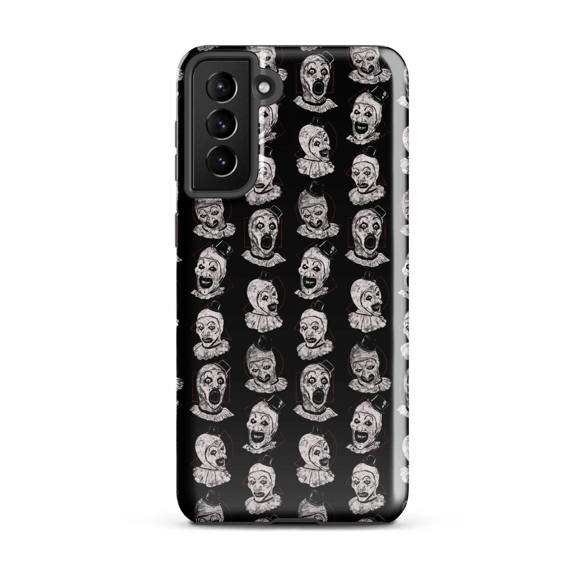 Terrifier Faces Pattern Phone Case - Art the Clown Multi-Expression Slasher Cover, Tough case for Samsung® Samsung Galaxy S21 Plus - Phone Acessories