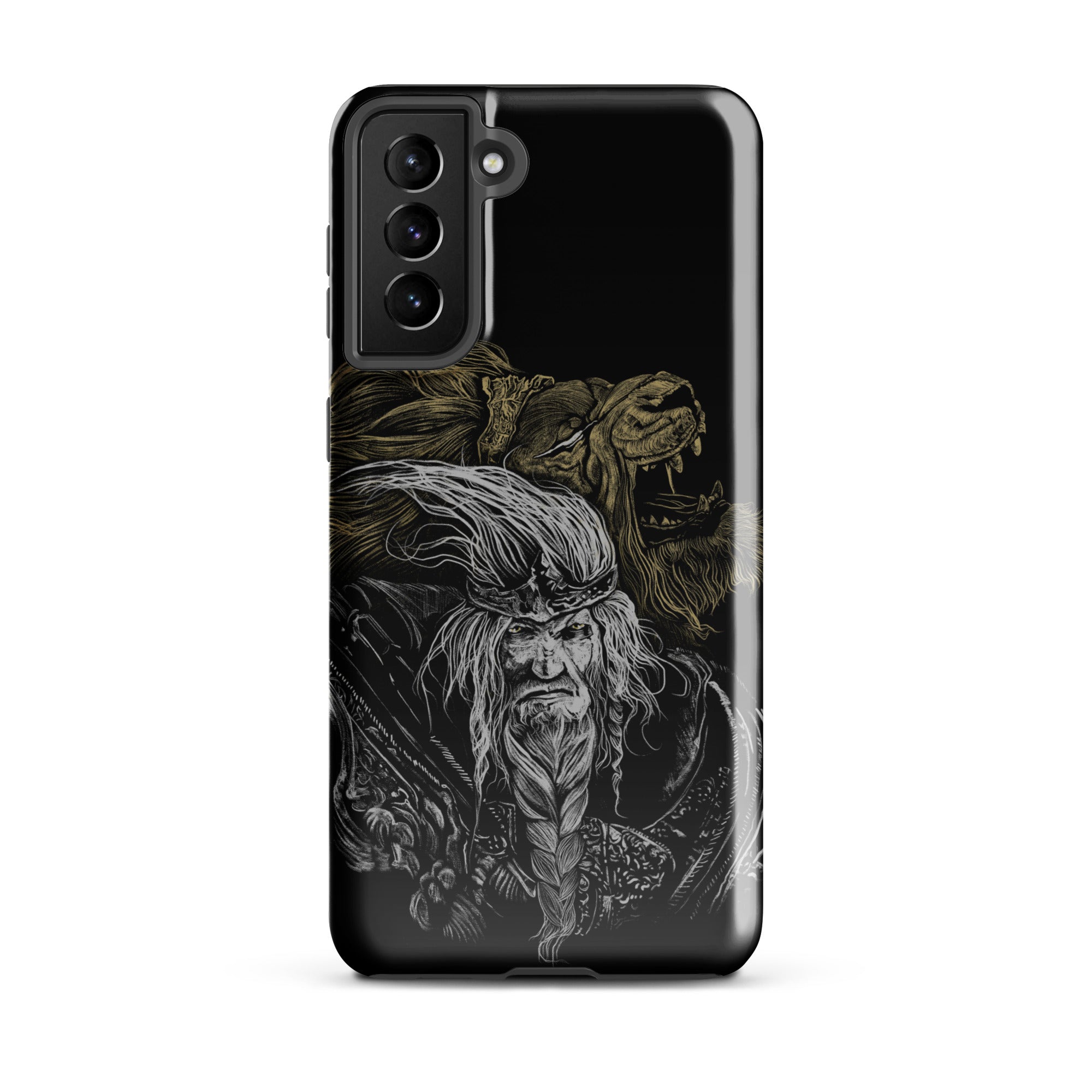 Godfrey First Elden Lord Elden Ring Fan Art – Dark Fantasy Serosh Artwork, Tough case for Samsung® Samsung Galaxy S21 Plus -