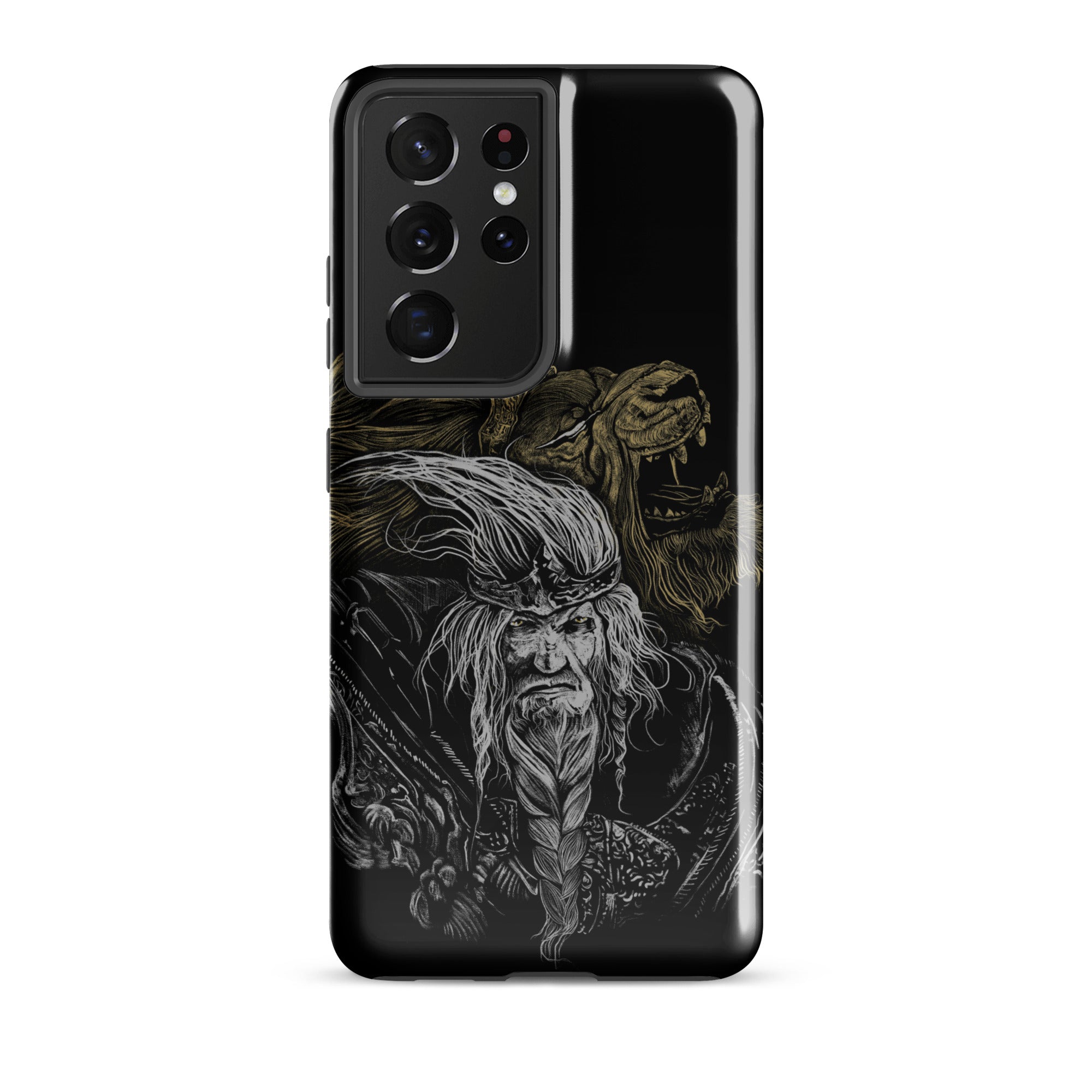 Godfrey First Elden Lord Elden Ring Fan Art – Dark Fantasy Serosh Artwork, Tough case for Samsung® Samsung Galaxy S21 Ultra -