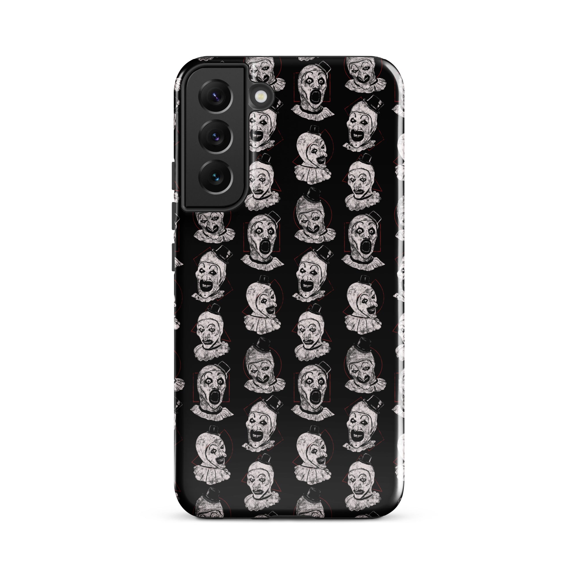 Terrifier Faces Pattern Phone Case - Art the Clown Multi-Expression Slasher Cover, Tough case for Samsung® Samsung Galaxy S22 Plus - Phone Acessories