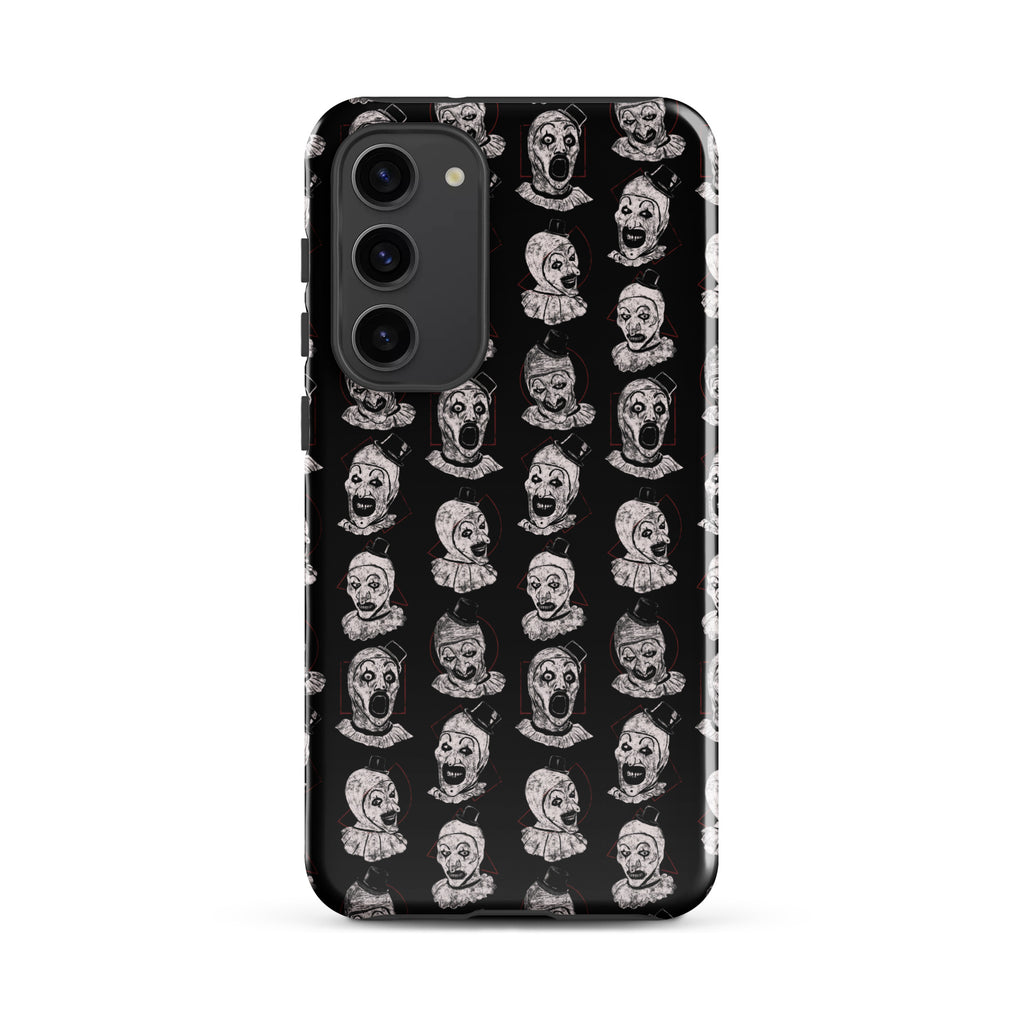 Terrifier Faces Pattern Phone Case - Art the Clown Multi-Expression Slasher Cover, Tough case for Samsung® Samsung Galaxy S23 Plus - Phone Acessories