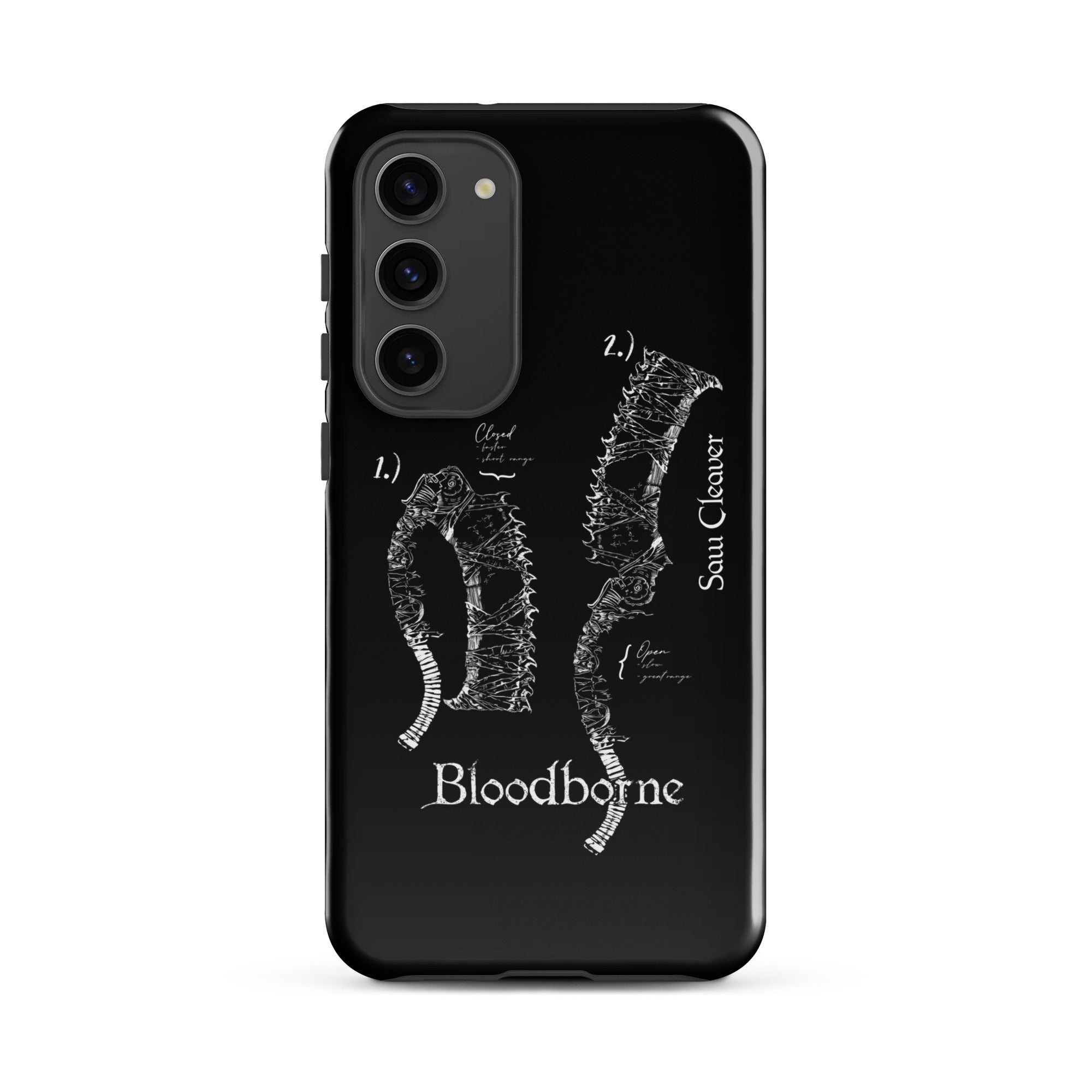 Bloodborne Saw Cleaver Schematic Art Print , Tough case for Samsung® Samsung Galaxy S23 Plus - Phone Acessories
