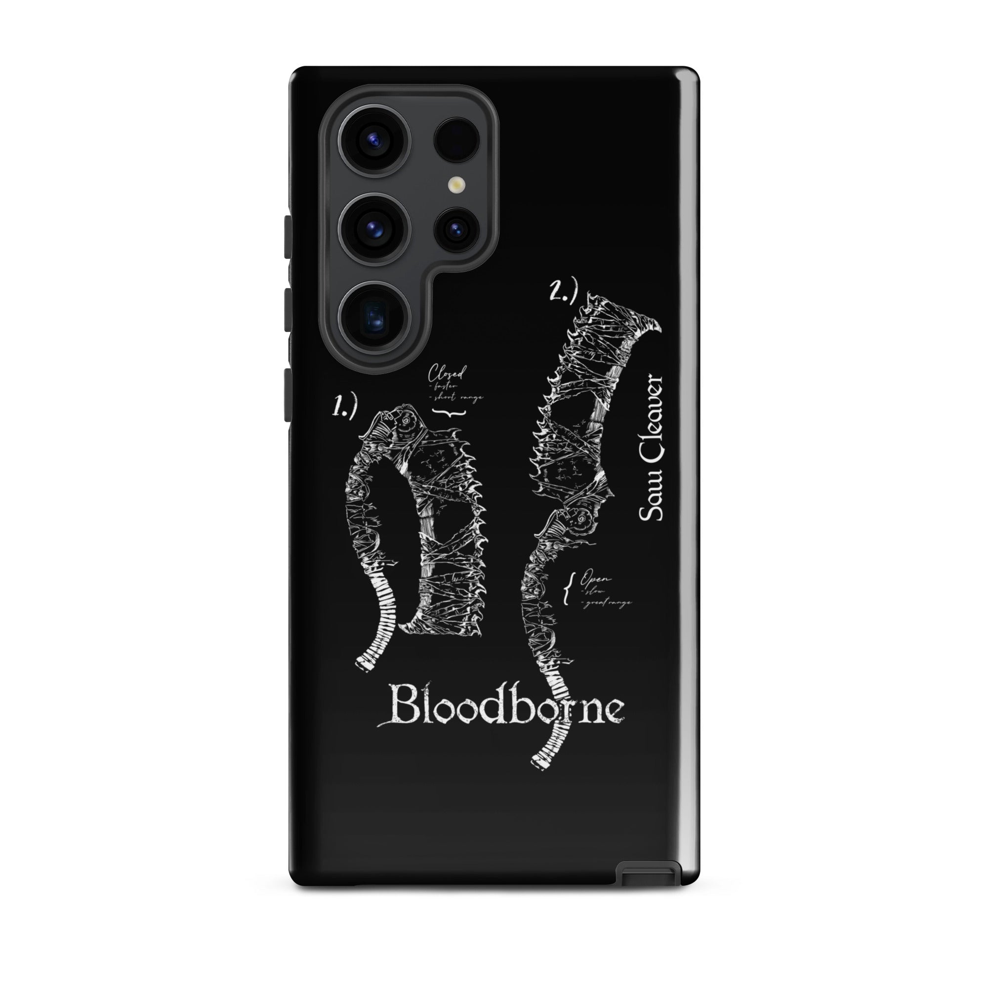 Bloodborne Saw Cleaver Schematic Art Print , Tough case for Samsung® Samsung Galaxy S23 Ultra - Phone Acessories