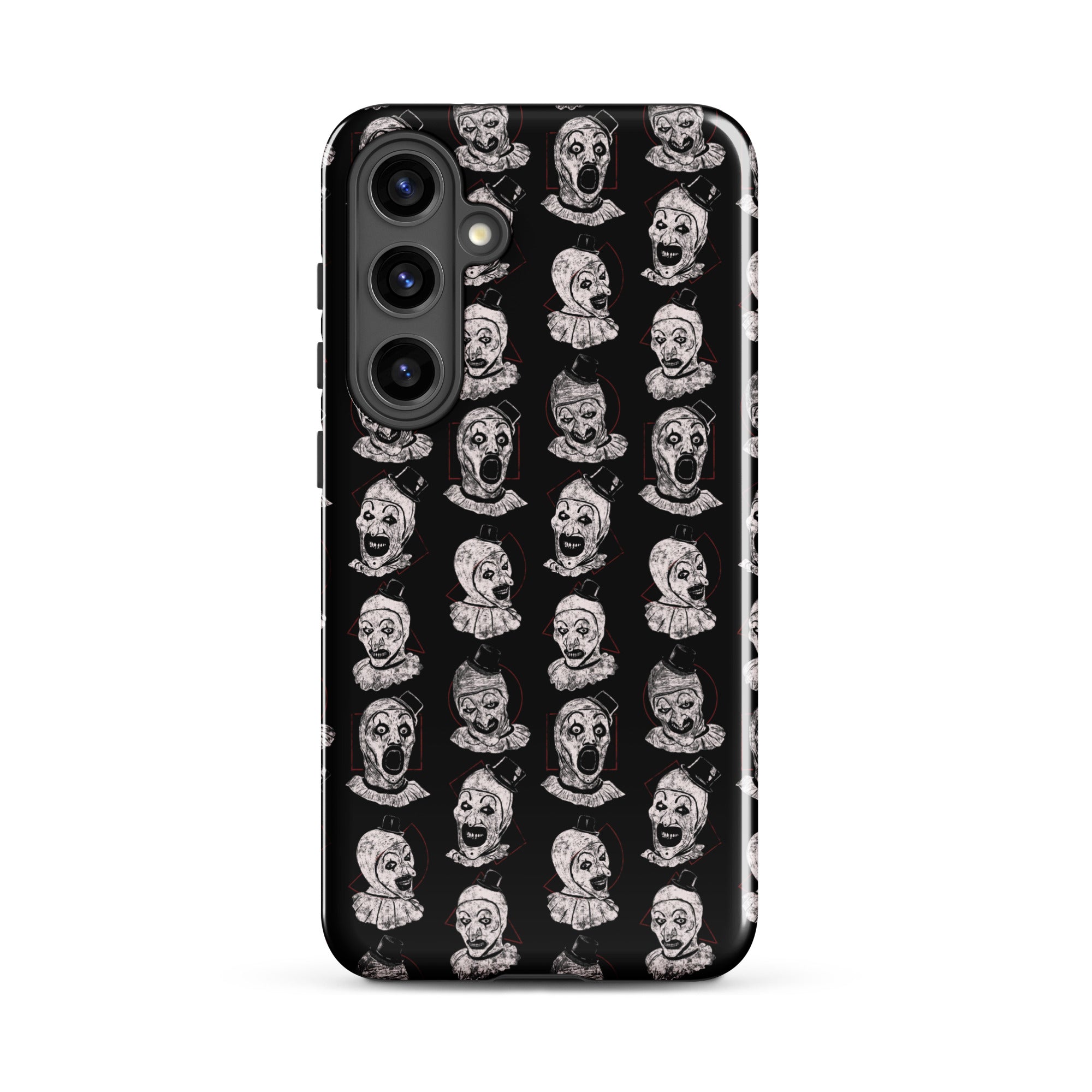 Terrifier Faces Pattern Phone Case - Art the Clown Multi-Expression Slasher Cover, Tough case for Samsung® Samsung Galaxy S24 Plus - Phone Acessories