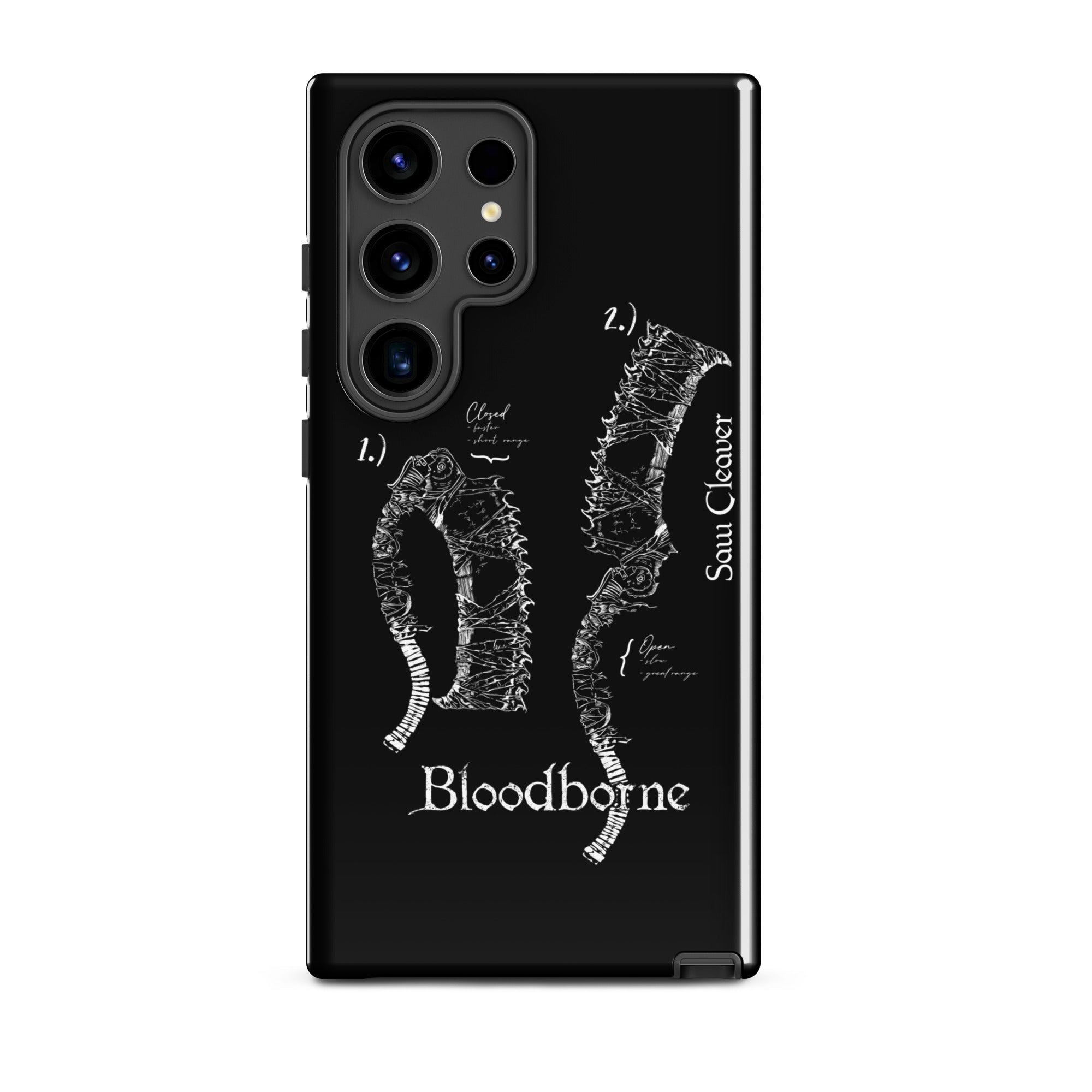 Bloodborne Saw Cleaver Schematic Art Print , Tough case for Samsung® Samsung Galaxy S24 Ultra - Phone Acessories