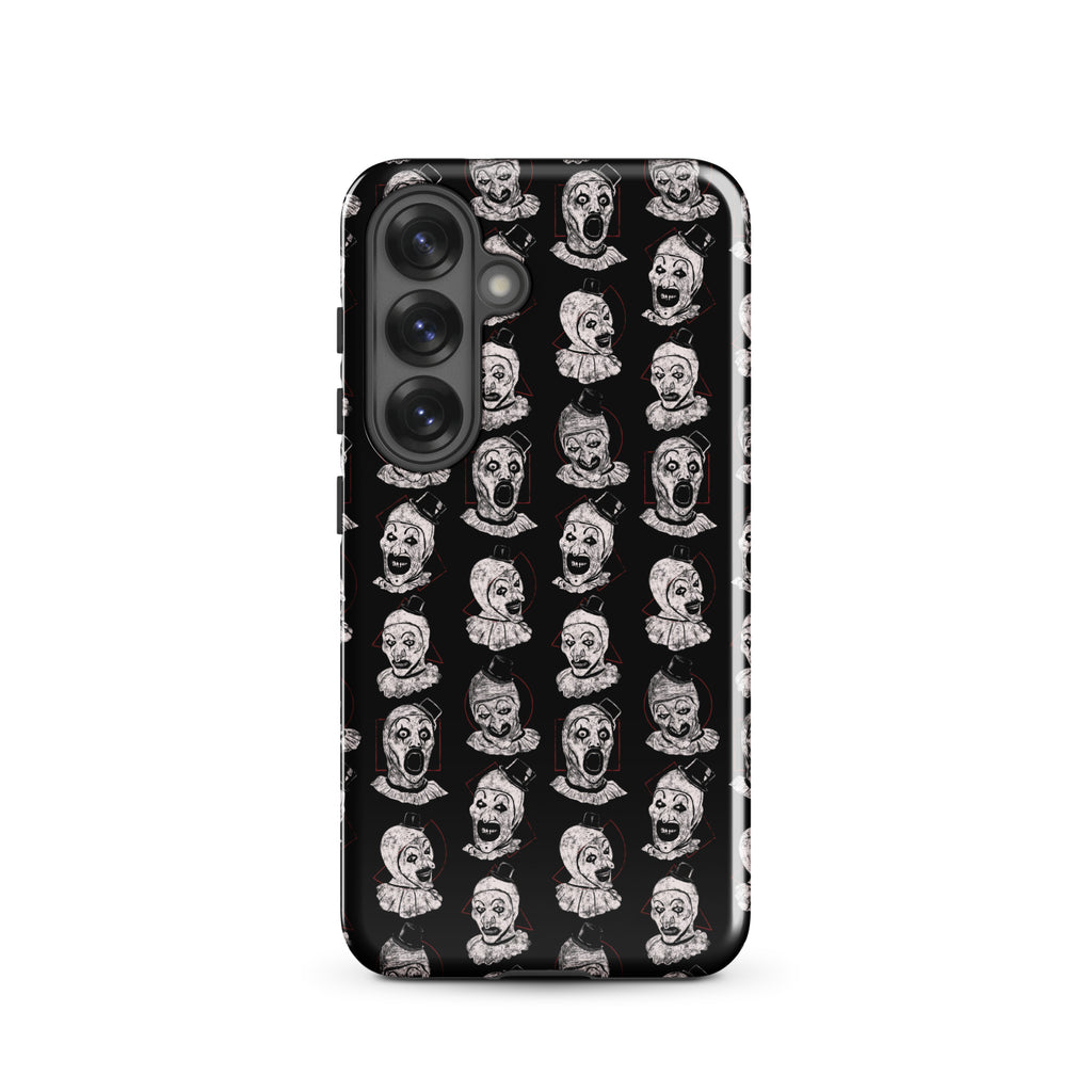 Terrifier Faces Pattern Phone Case - Art the Clown Multi-Expression Slasher Cover, Tough case for Samsung® Samsung Galaxy S25 - Phone Acessories