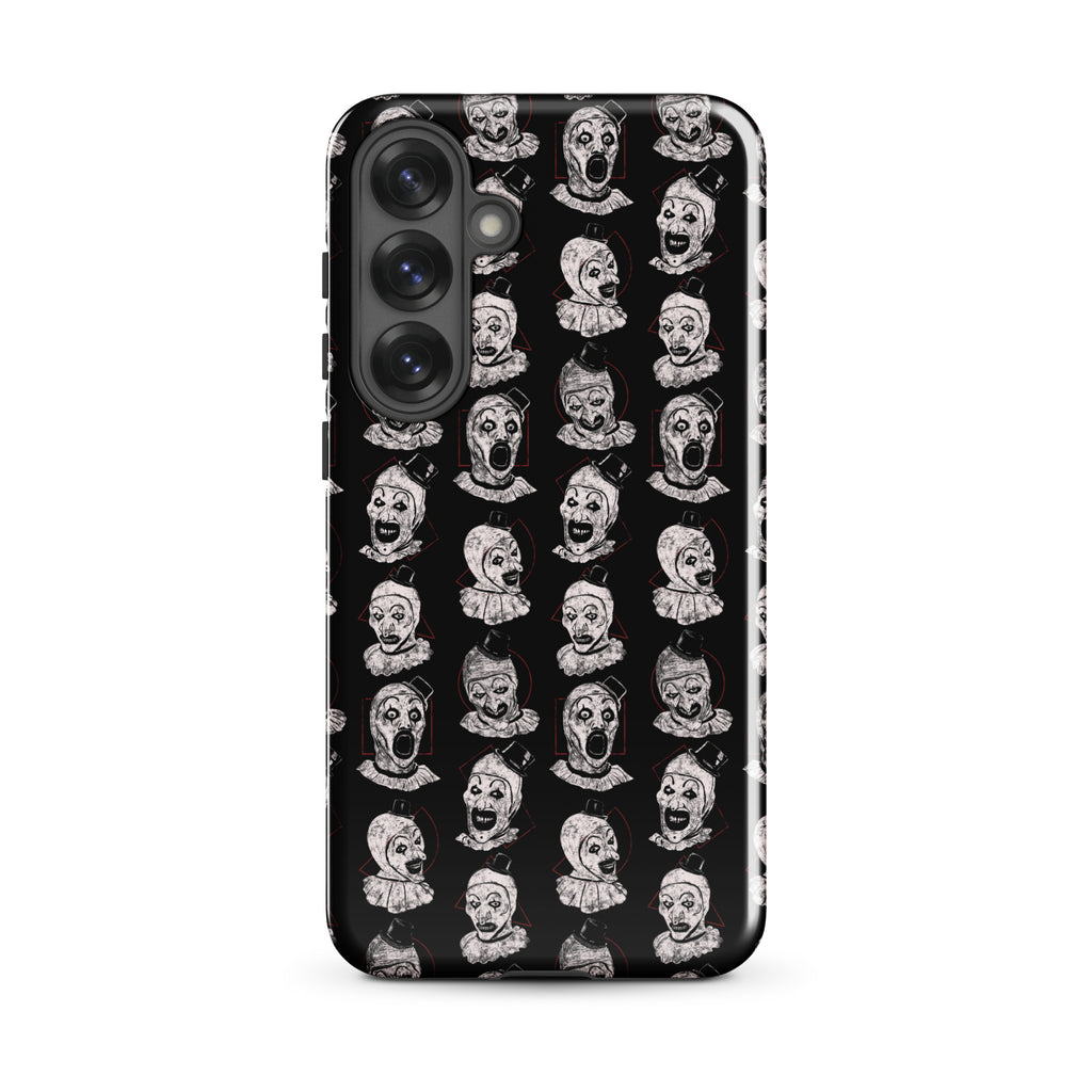 Terrifier Faces Pattern Phone Case - Art the Clown Multi-Expression Slasher Cover, Tough case for Samsung® Samsung Galaxy S25 Plus - Phone Acessories