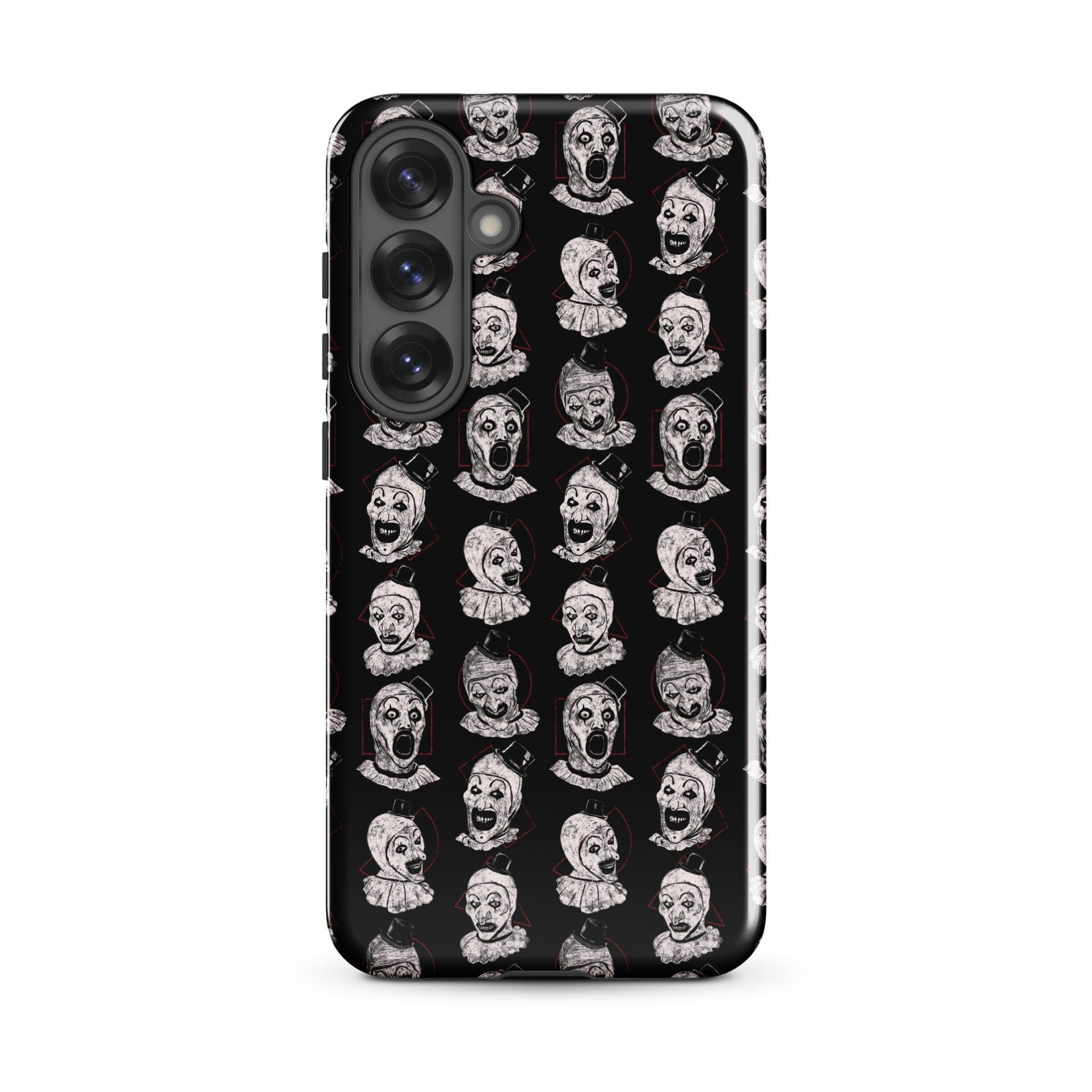Terrifier Faces Pattern Phone Case - Art the Clown Multi-Expression Slasher Cover, Tough case for Samsung® Samsung Galaxy S25 Plus - Phone Acessories